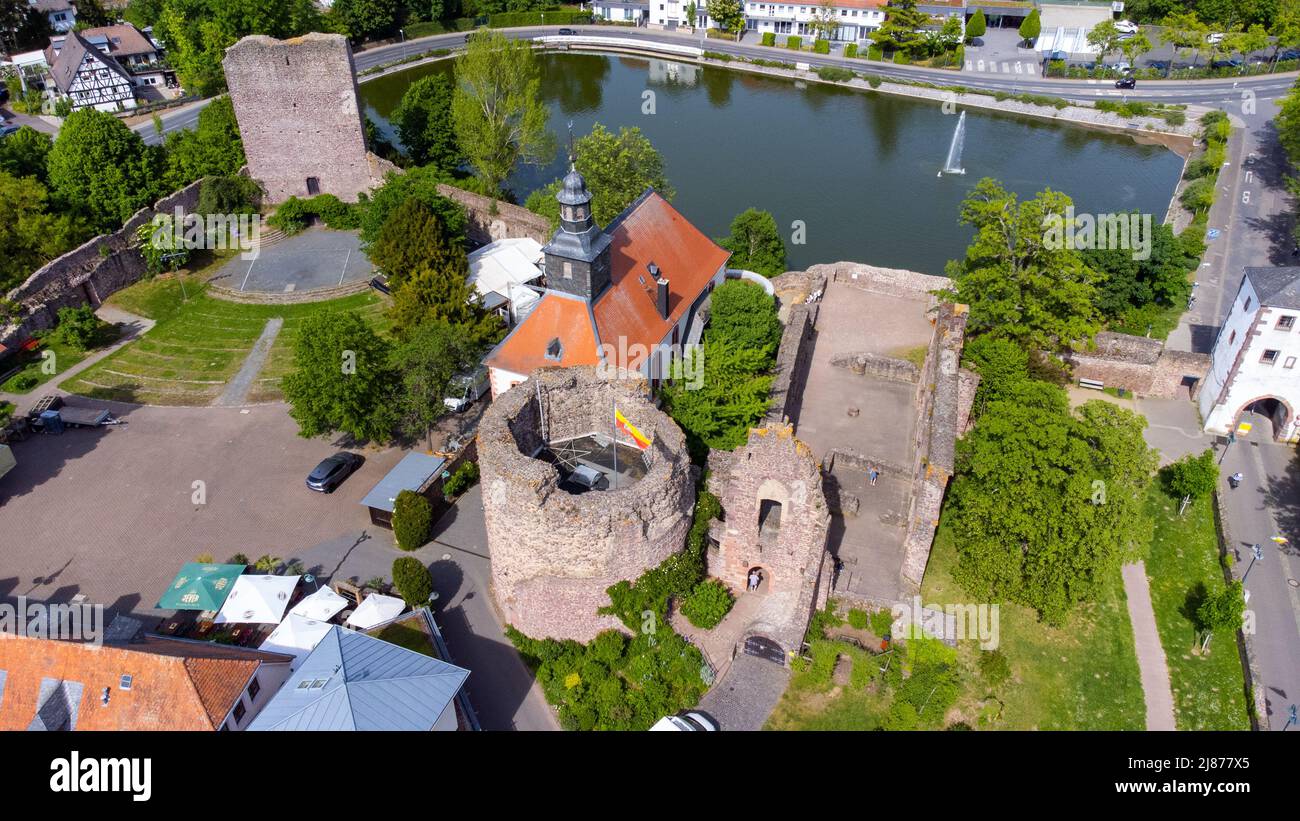 Burg Hayn, Castillo, Dreieich, Alemania Foto de stock