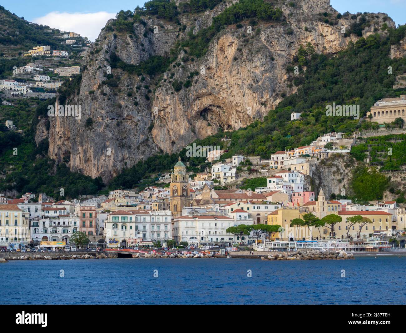 Amalfi visto desde el mar Foto de stock