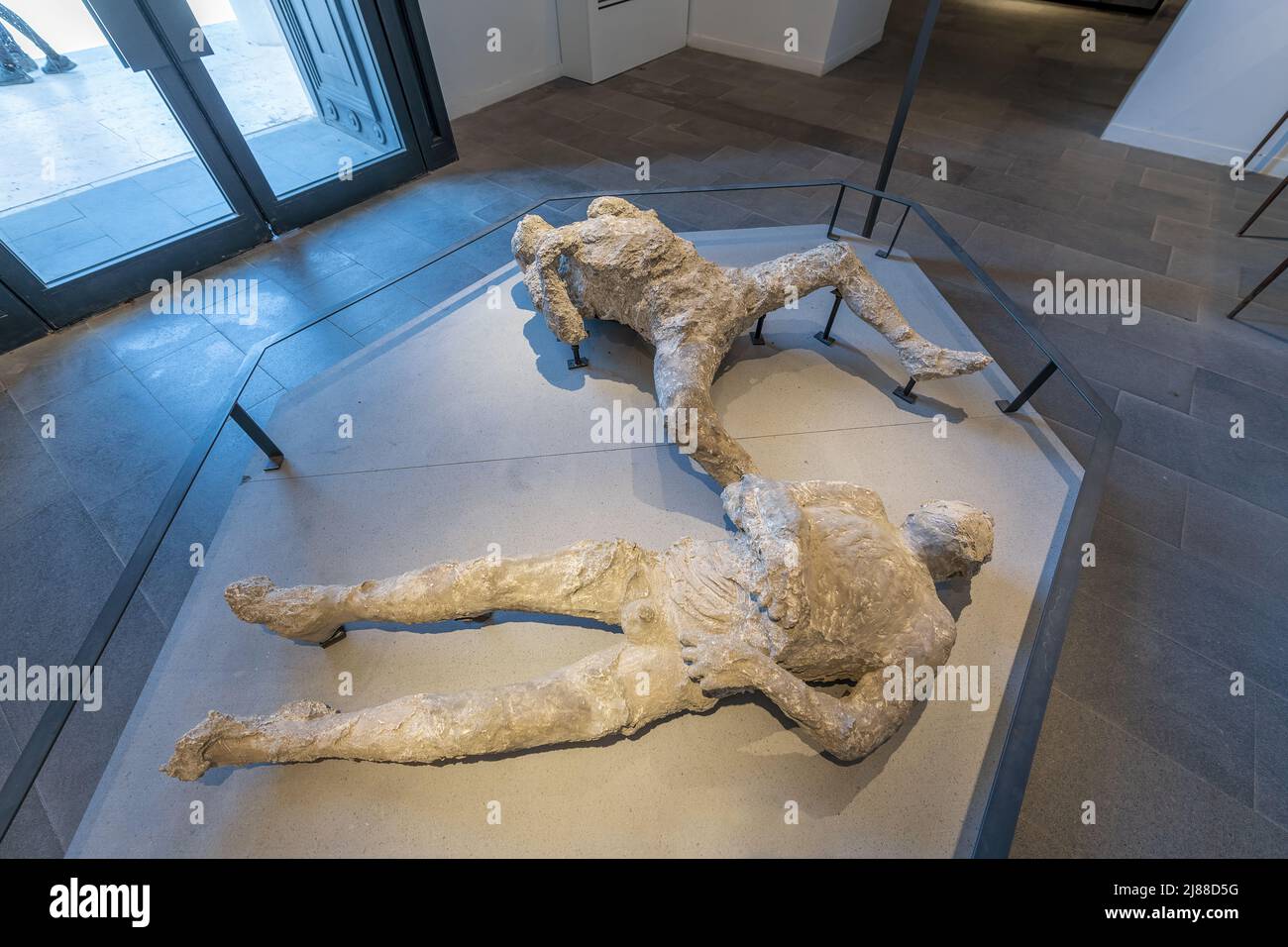 Pompeya, Italia 28 de abril de 2022. Yesos de yeso de las víctimas de Pompeya, en el 'Jardín Pompeya, Italia 28 de abril de 2022. Yesos de yeso de las víctimas de Pompeya, en el 'Jardín