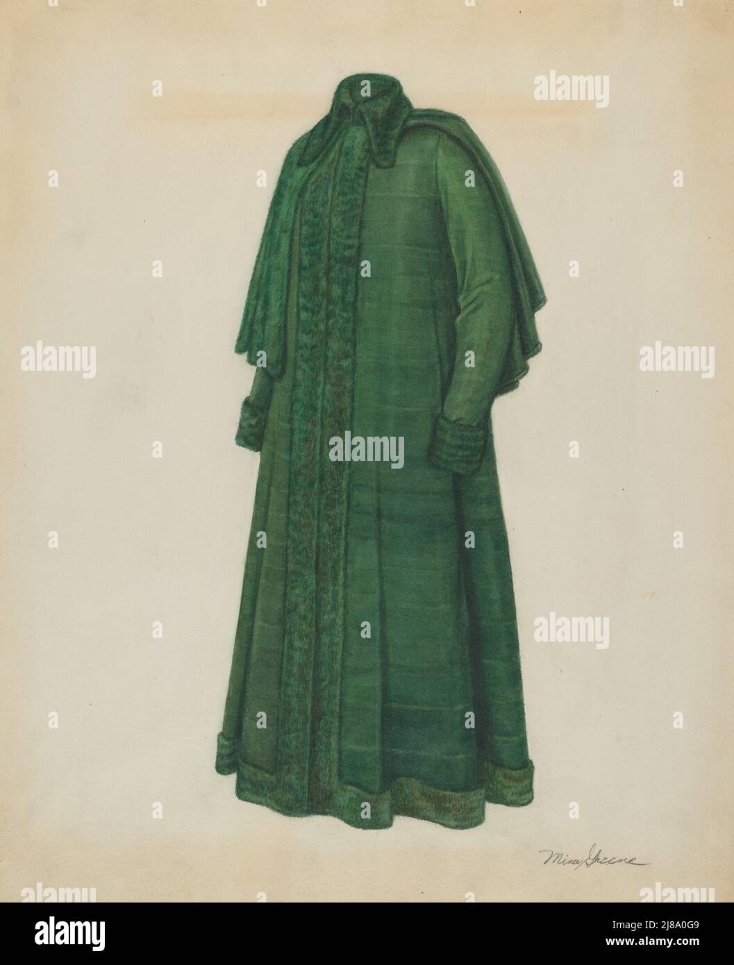 Abrigo de la mujer, c. 1937. Foto de stock