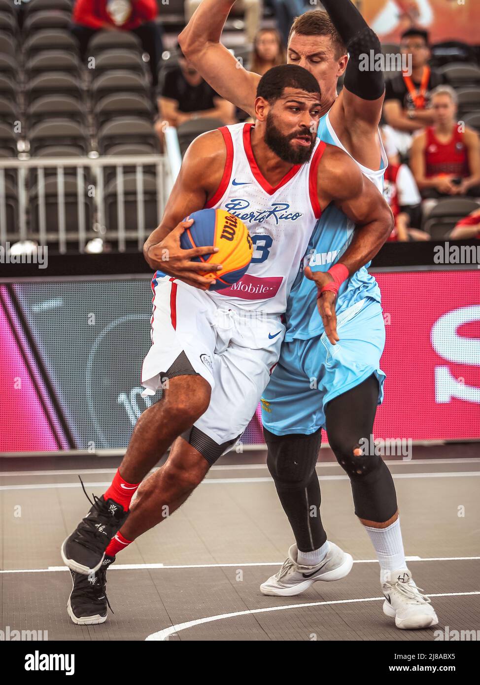 Amsterdam, Países Bajos, 18 de junio de 2019: El jugador puertorriqueño de  baloncesto Angel Matias en acción durante la Copa Mundial de Básquetbol 3x3  de la FIBA Fotografía de stock - Alamy