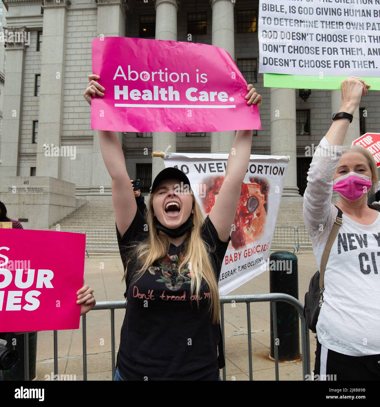 Nueva York Abortion Rights Rally Mayo 14th 2022. Mi cuerpo. Mi elección Foto de stock