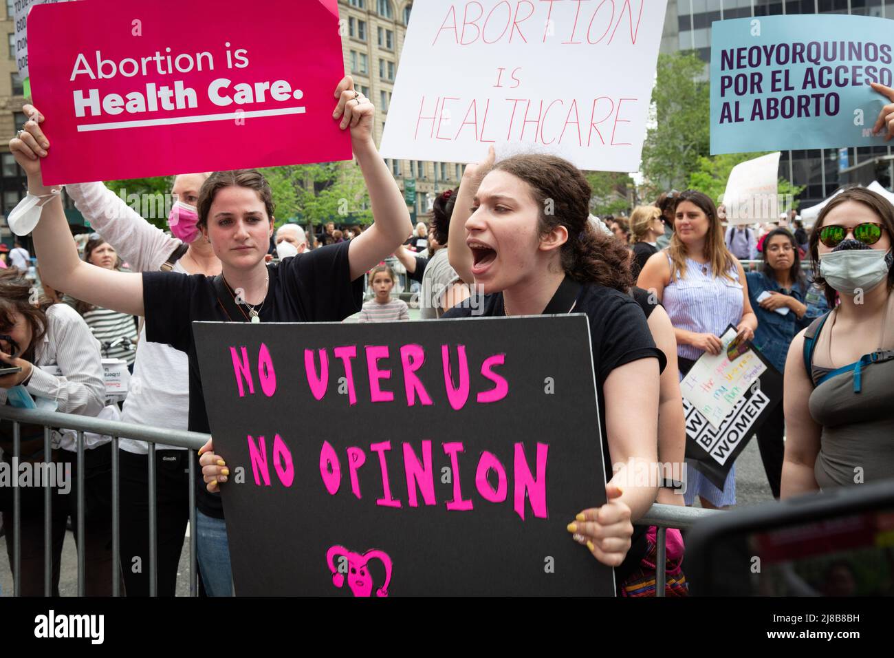Nueva York Abortion Rights Rally Mayo 14th 2022. Mi cuerpo. Mi elección Foto de stock