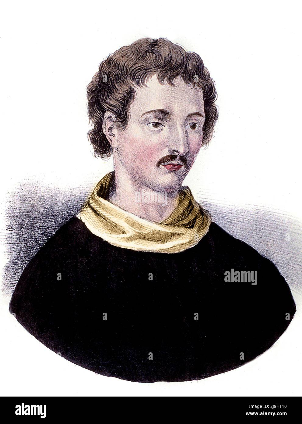 Retrato de Giordano Bruno (1548 - 1600), filosófico italiano Foto de stock
