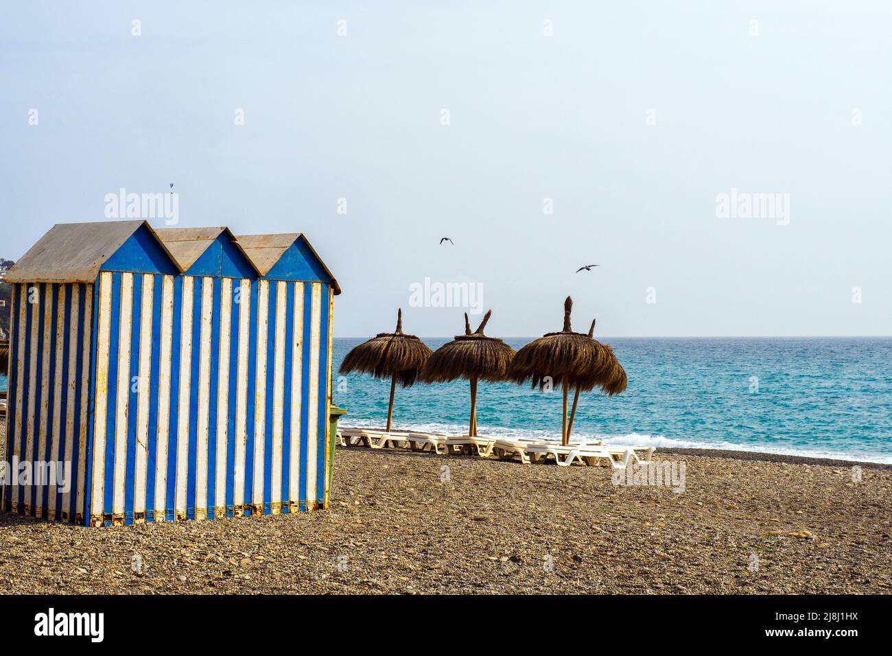 Playa en Costa Tropical - Almunecar, España Foto de stock