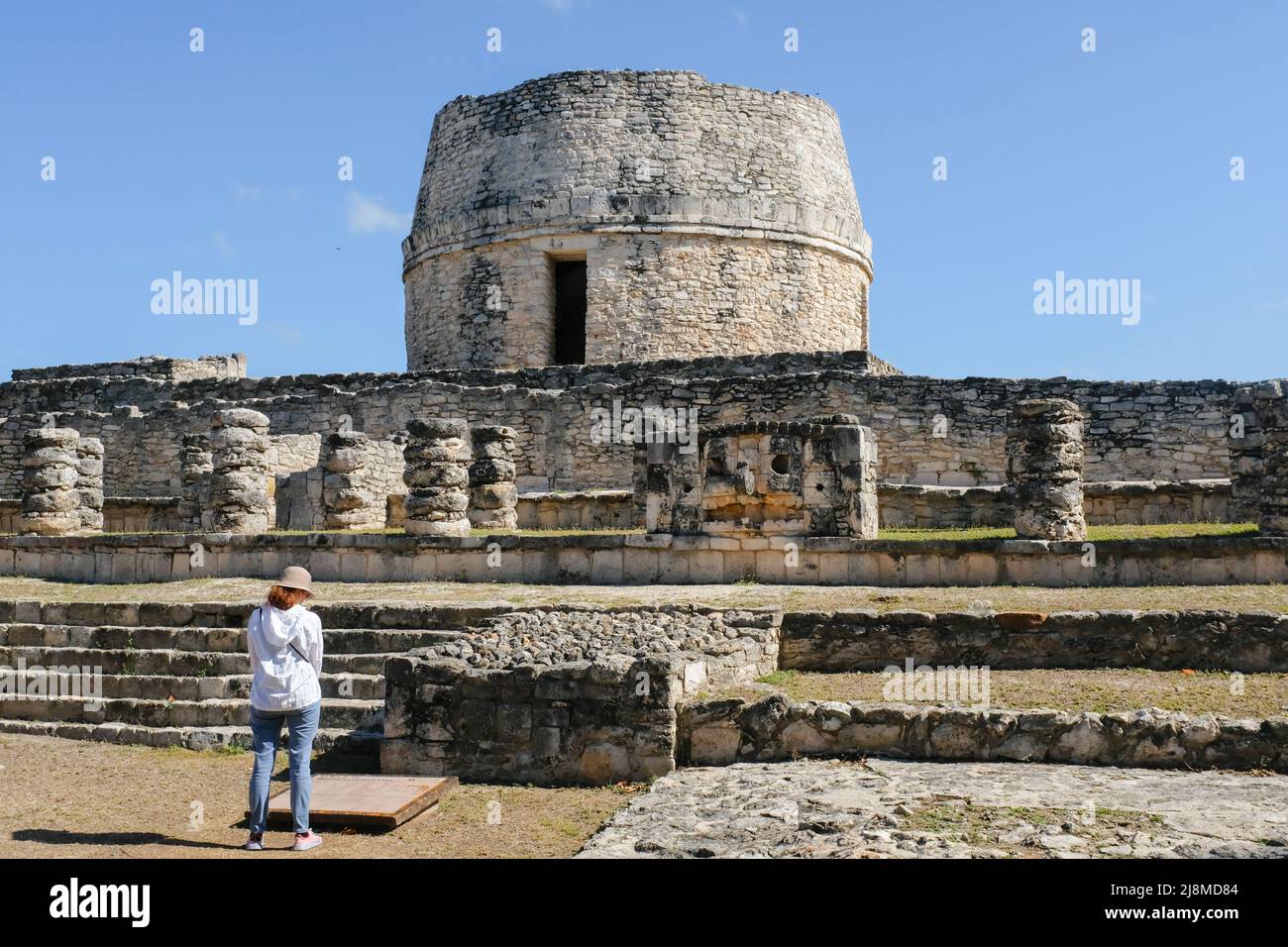 Sitio arqueológico maya de Mayapan, Yucatán, México Foto de stock