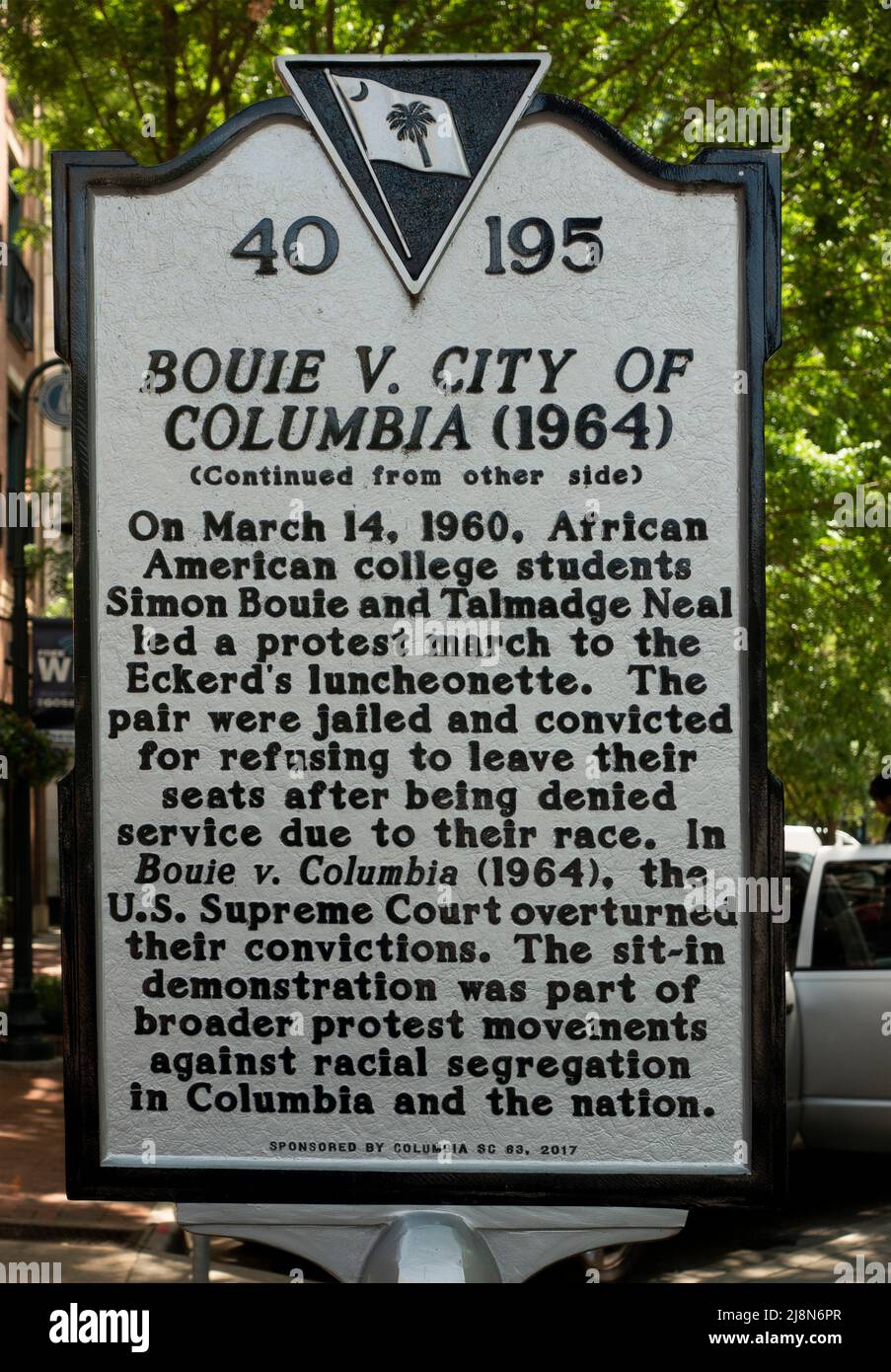 Bouie V ciudad de Columbia demanda en Columbia SC Foto de stock