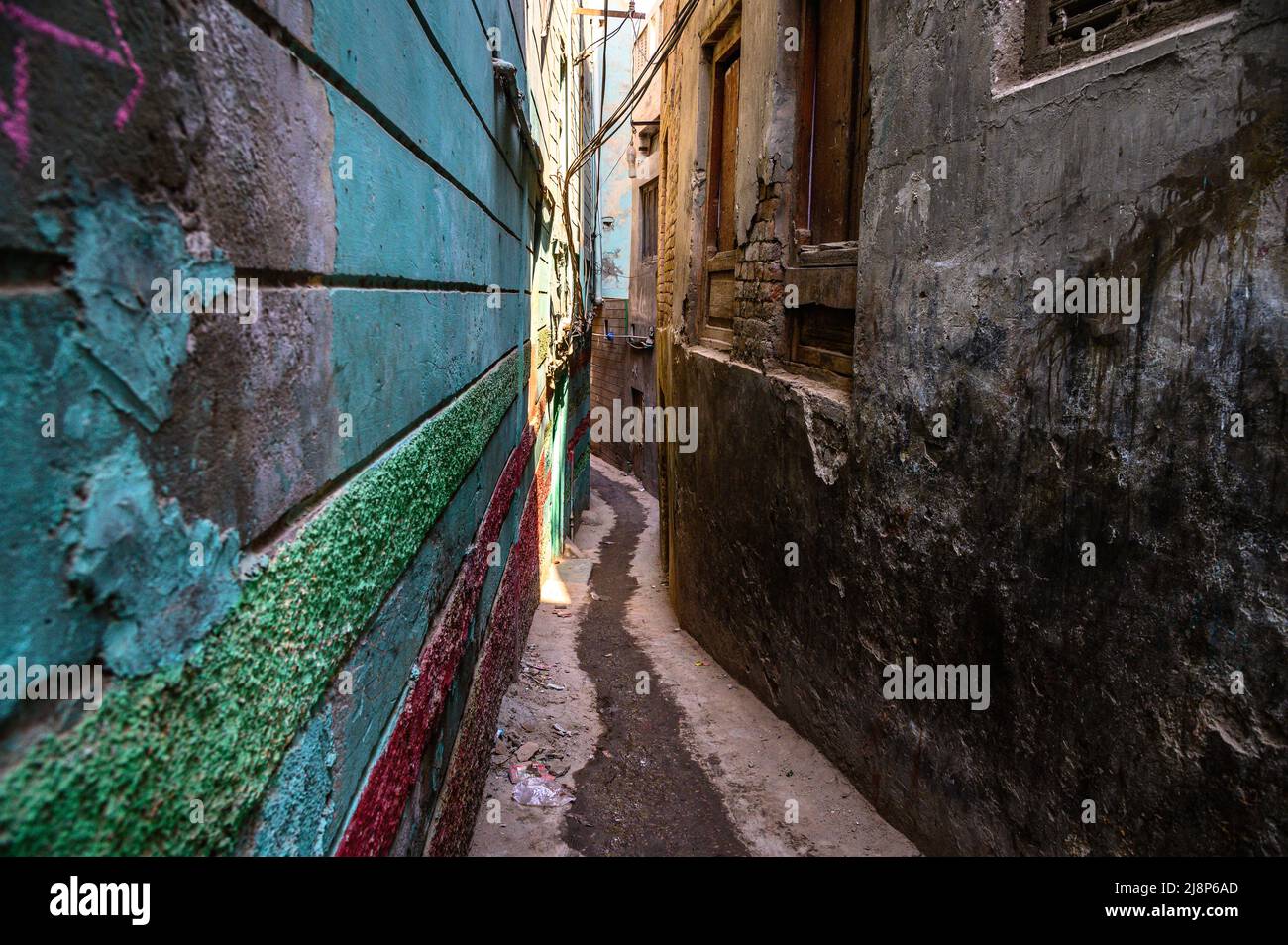 Callejones de la ciudad vieja de Multan Foto de stock