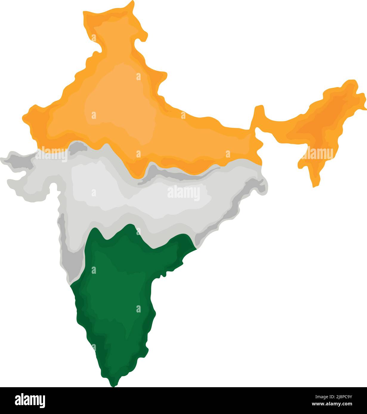 Mapa Y Bandera De La India Imagen Vector De Stock Alamy