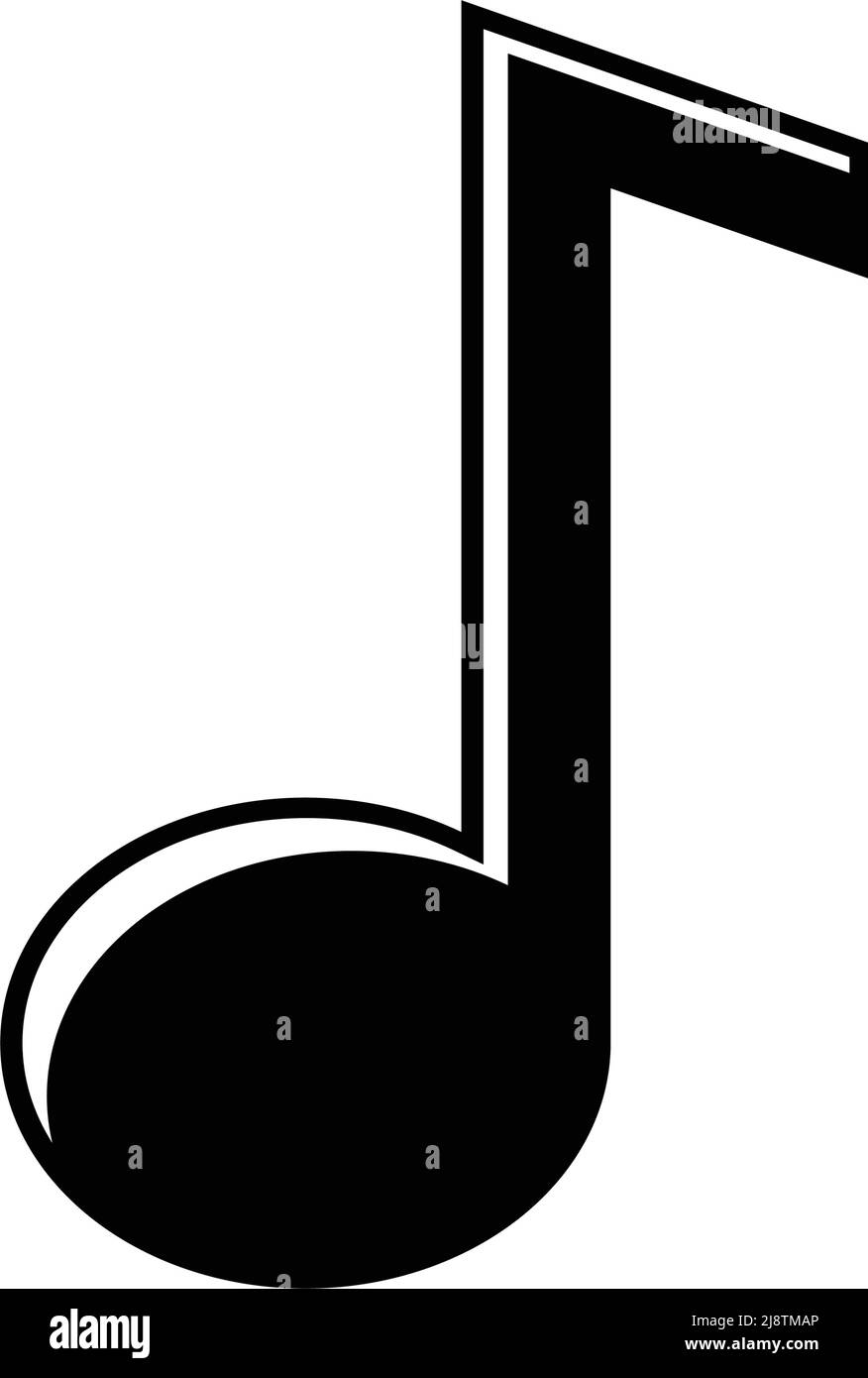 Elegantes iconos de notas musicales. Vectores de símbolos de música