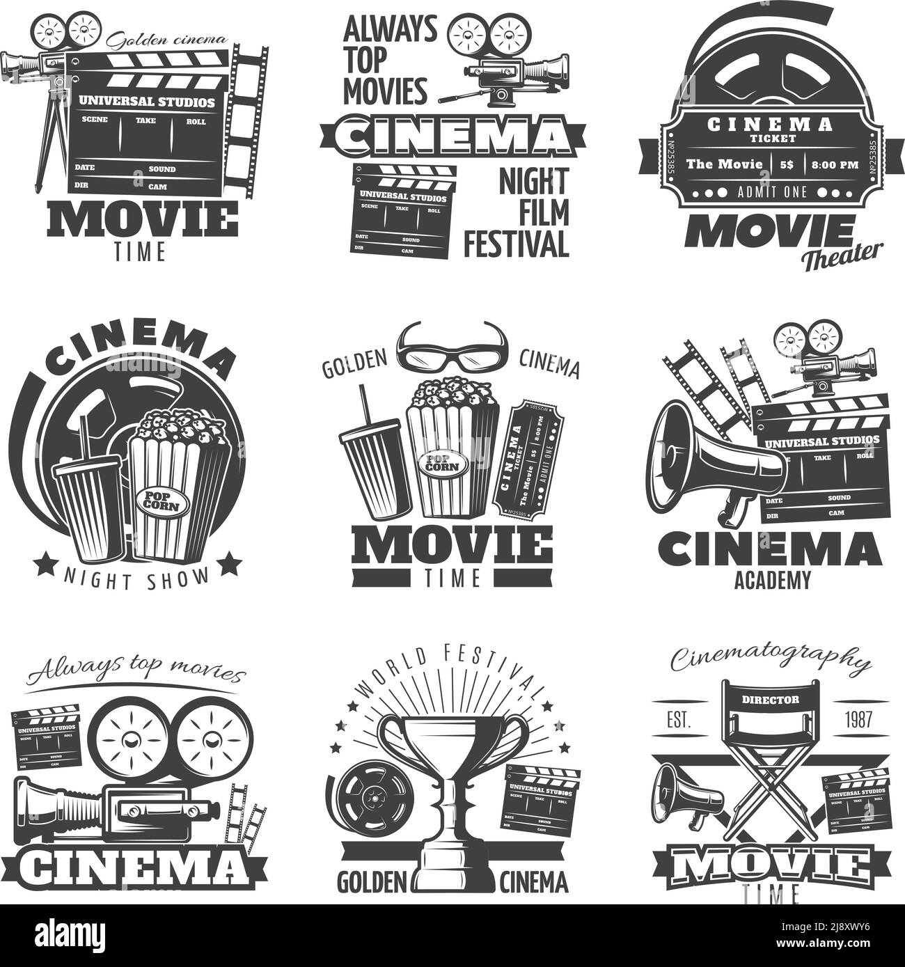 Icono de producción, arte pop, retro, vintage, película, claqueta, cine,  productoras png