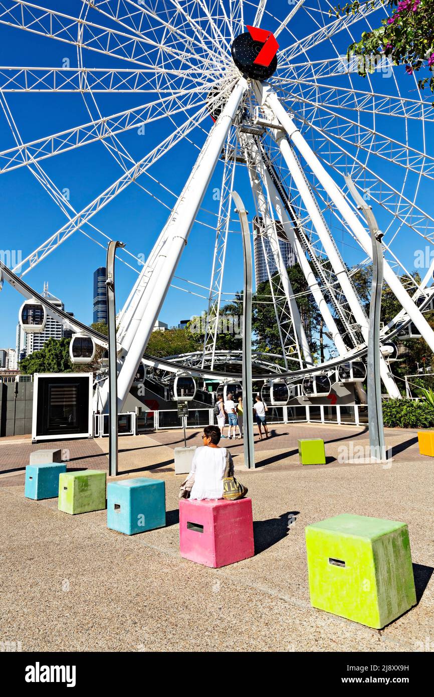 Brisbane Australia / The Wheel of Brisbane en South Bank Parklands. Foto de stock