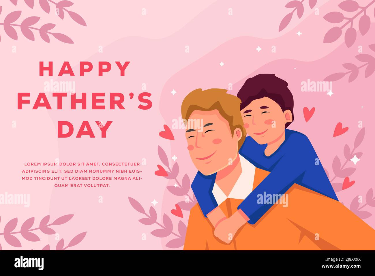 feliz día de los padres ilustración de fondo cartel banner Imagen