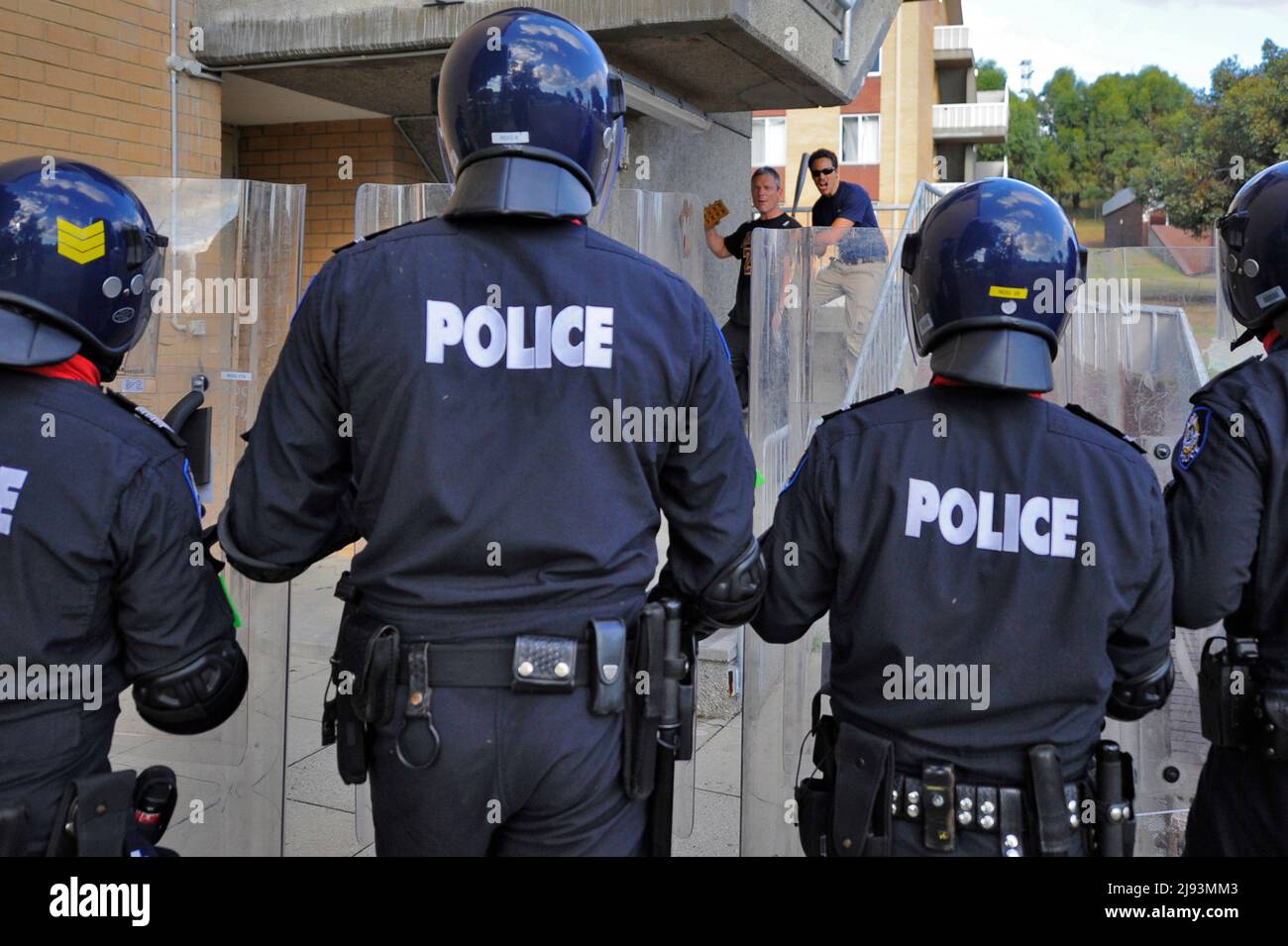 Policía de Australia Occidental en acción. Foto de stock