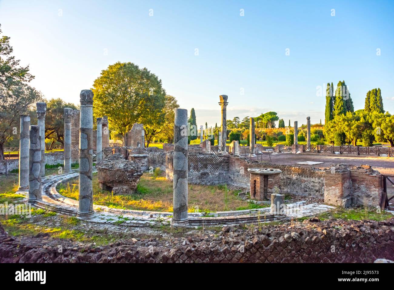 Villa Adriana Complejo arqueológico romano en Tivoli, Italia Foto de stock