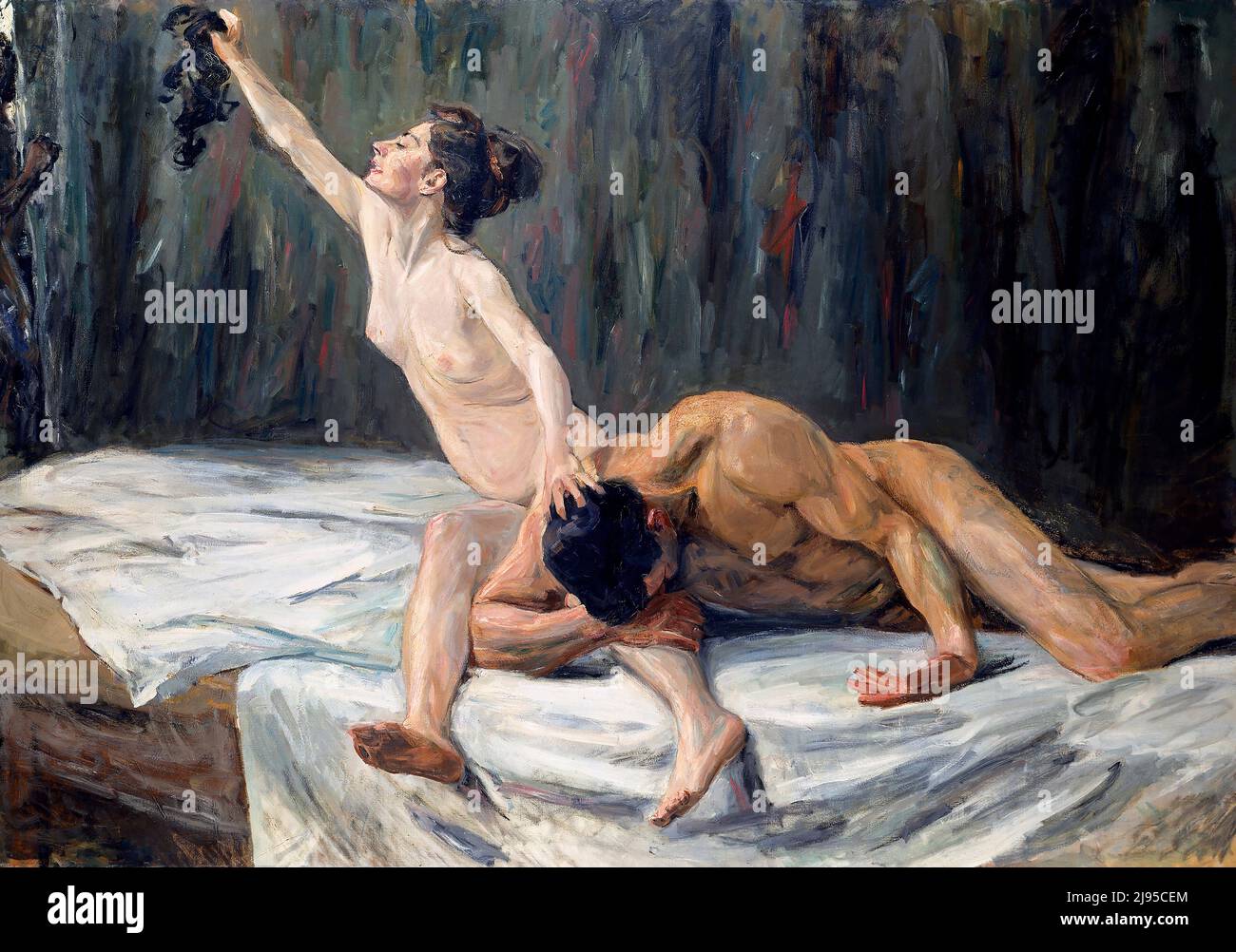 Samson y Delilah de Max Liebermann (1847-1935), óleo sobre lienzo, 1902 Foto de stock