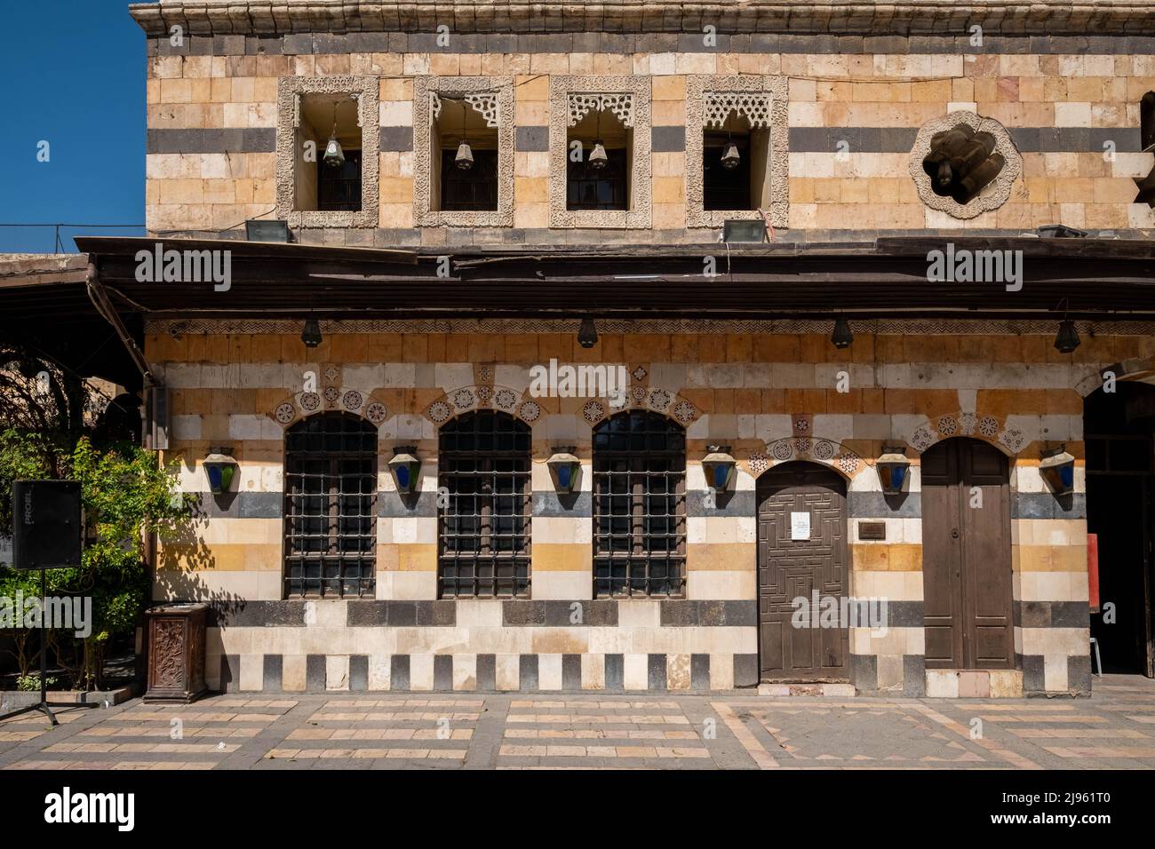 Damasco, Siria -Mayo de 2022: Dentro del monumento histórico y museo, el Palacio Al Azem de Damasco, Siria Foto de stock