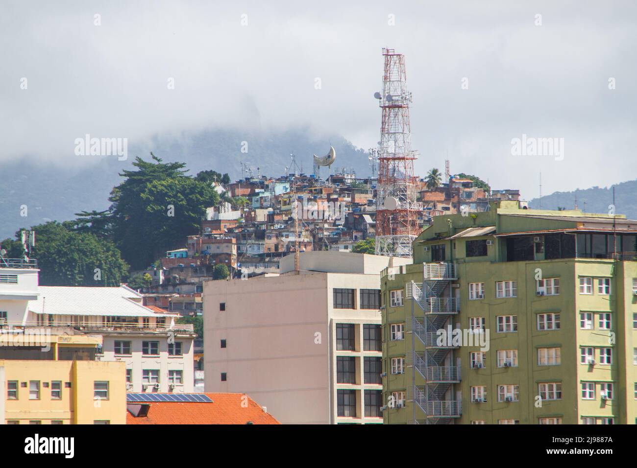 Providencia shantytown en Río de Janeiro. Foto de stock