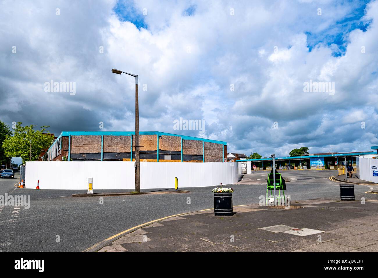 Estación de autobuses de Crewe con pronto a ser demolido garaje de autobuses en el centro de la ciudad de Crewe Cheshire Reino Unido Foto de stock