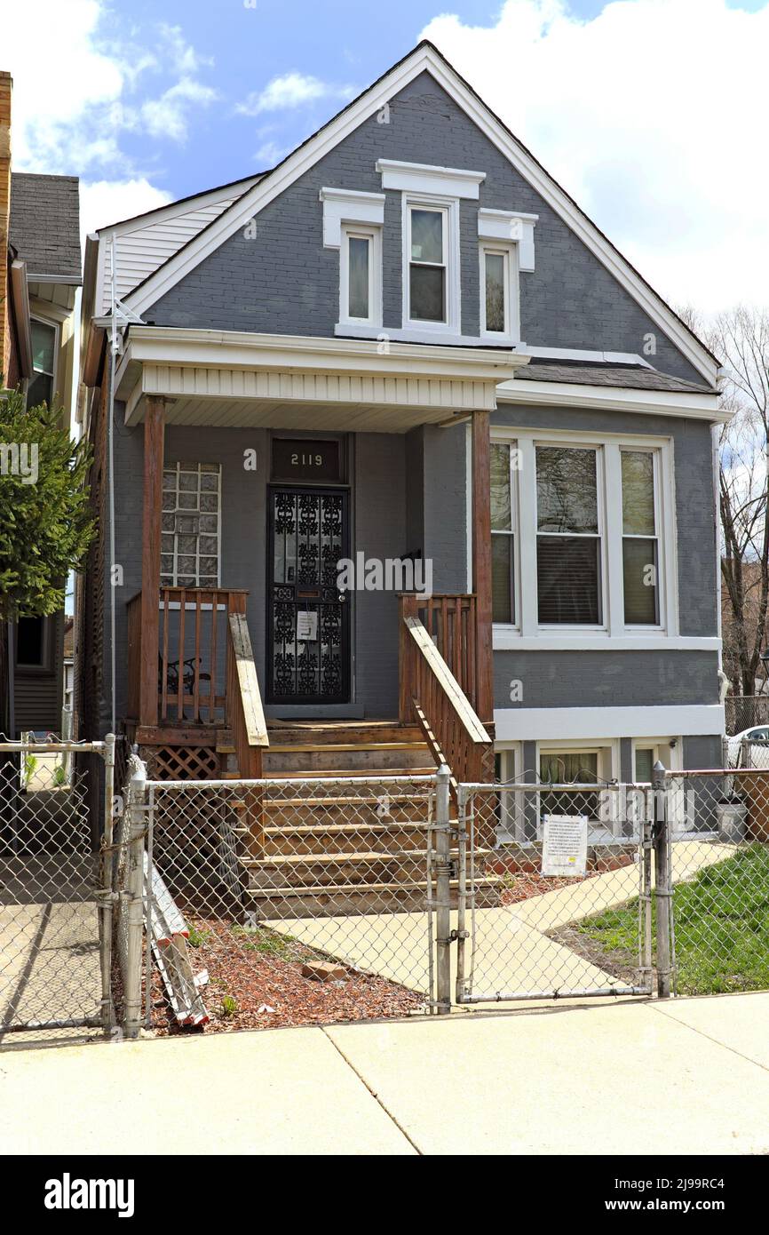 La casa de la familia Frank Gallagher, del programa de televisión Shameless, exterior en 2119 S