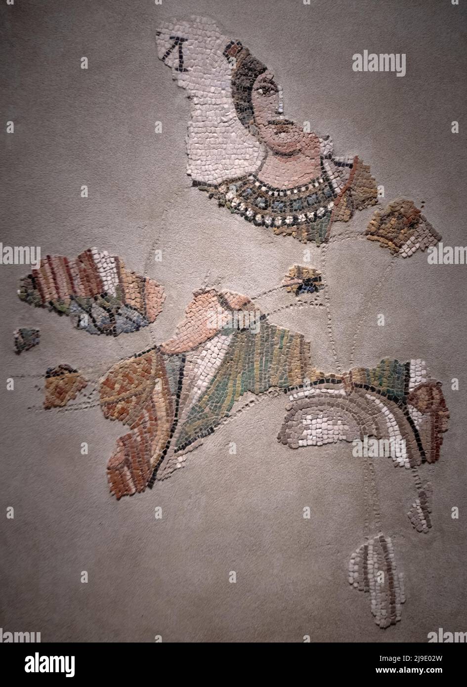 Mosaico Romano - Museo Nacional Húngaro Foto de stock