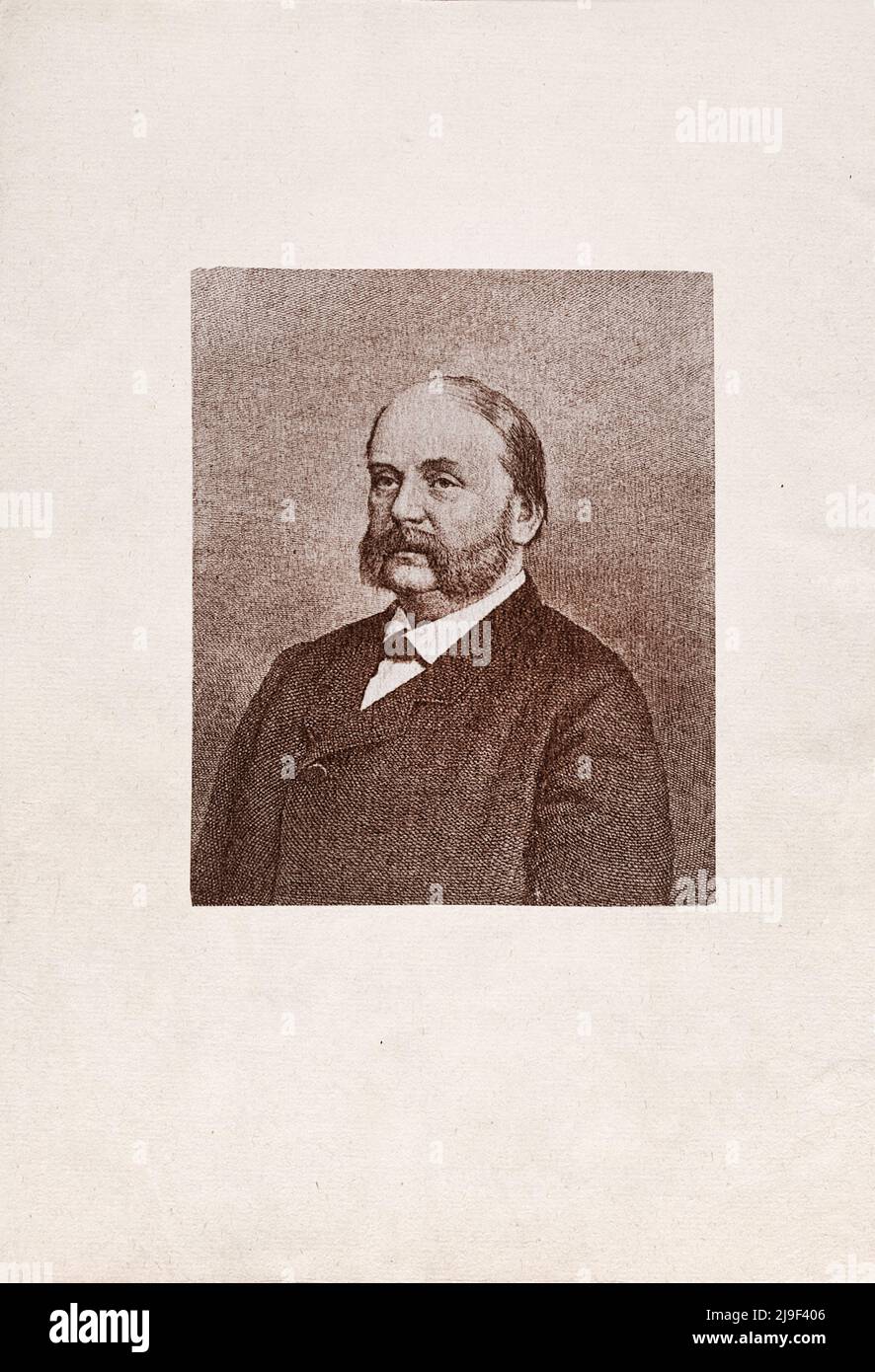 Retrato de Ivan Goncharov. Iván Alexandrovich Goncharov (1812 – 1891), del siglo 19th, fue un novelista ruso más conocido por sus novelas El mismo Estor Viejo Foto de stock