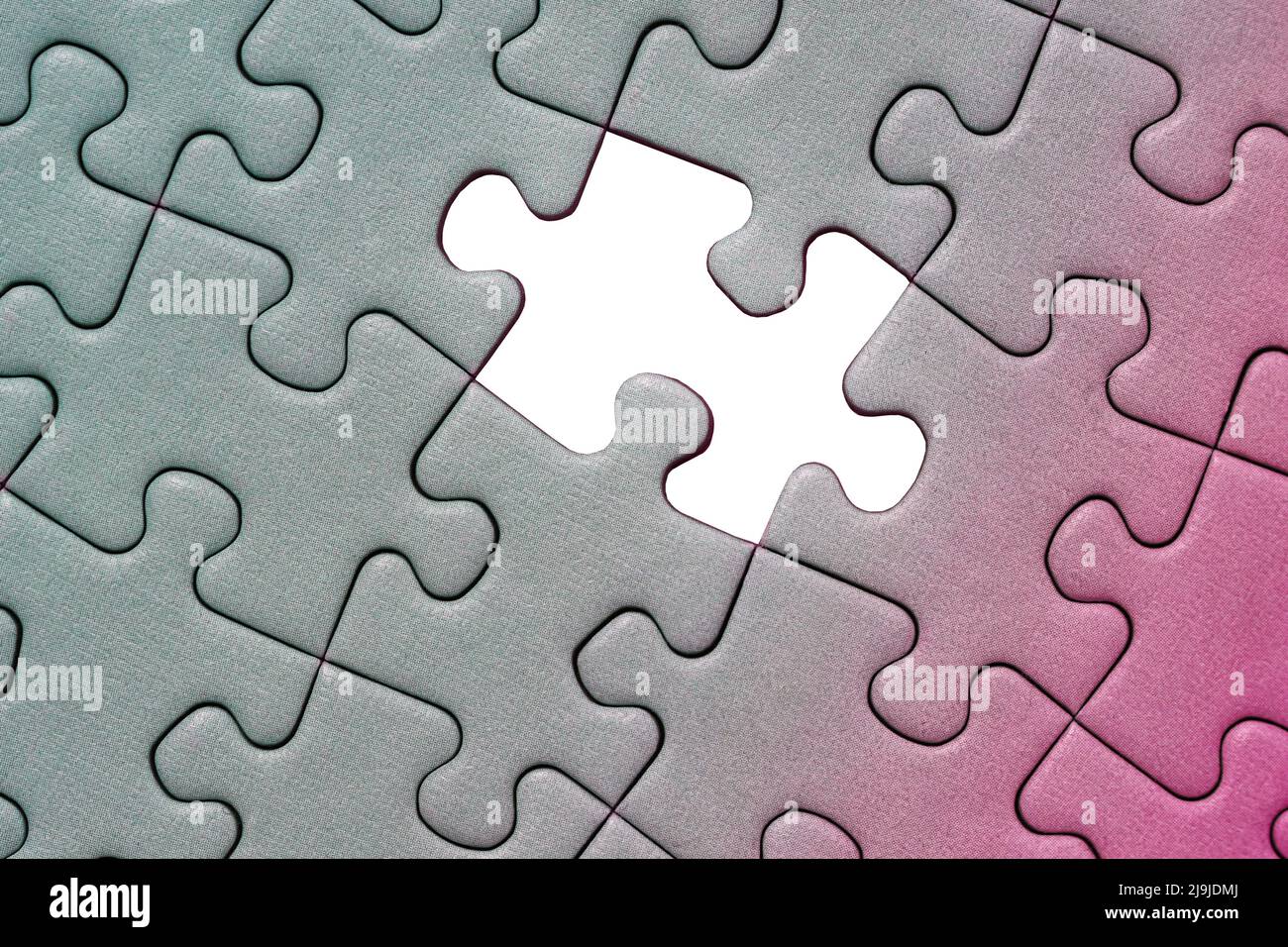 Jigsaw Puzzle antecedentes, casi hecho Foto de stock