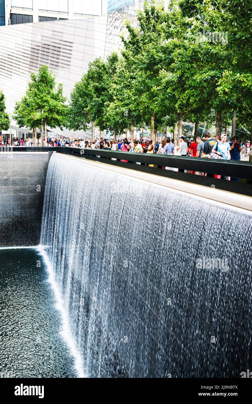 Monumento conmemorativo del 9/11-00, centro de Manhattan, Nueva York, Nueva York Foto de stock