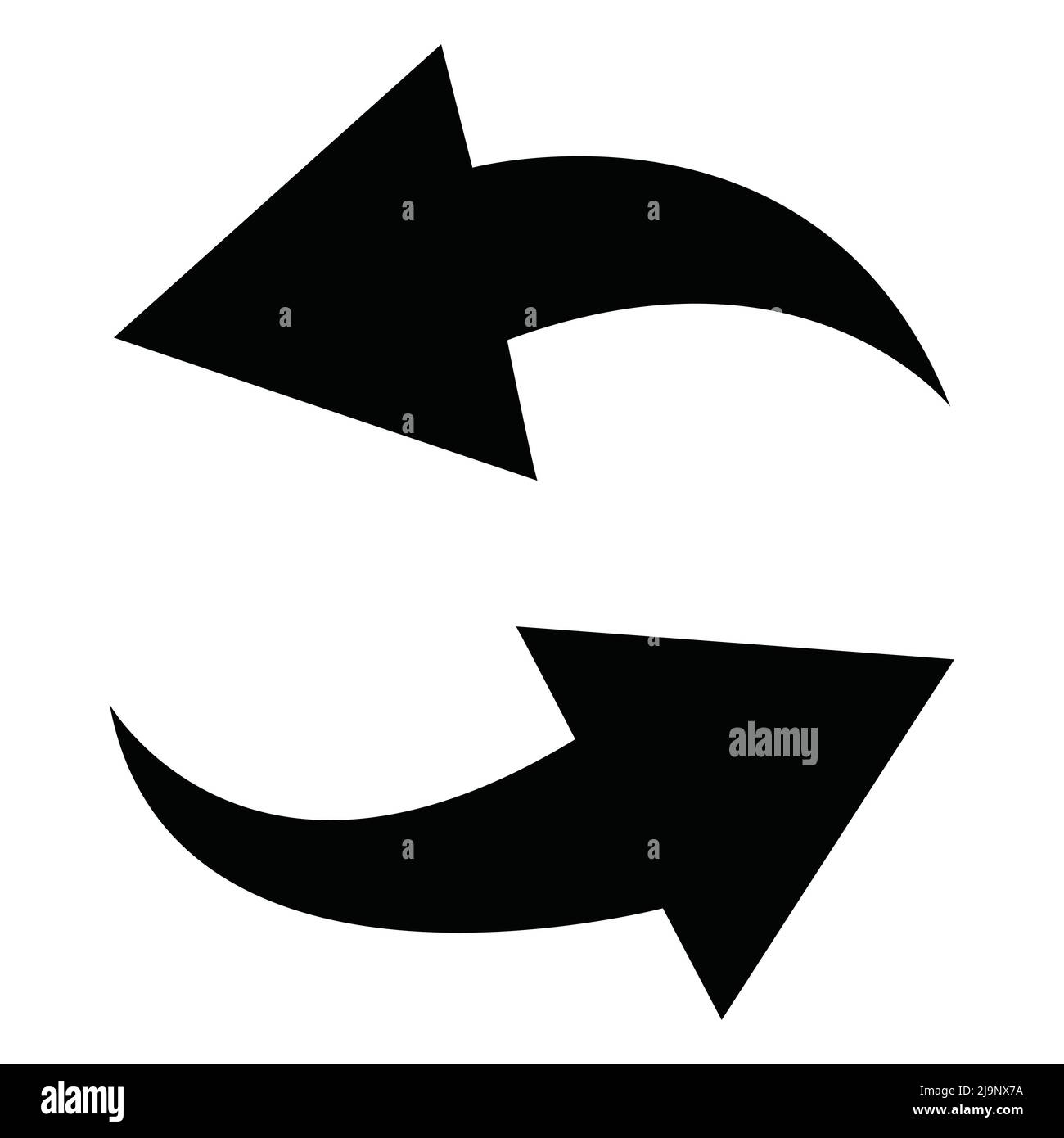 Icono de flecha de rotación sobre fondo blanco Ilustración del Vector