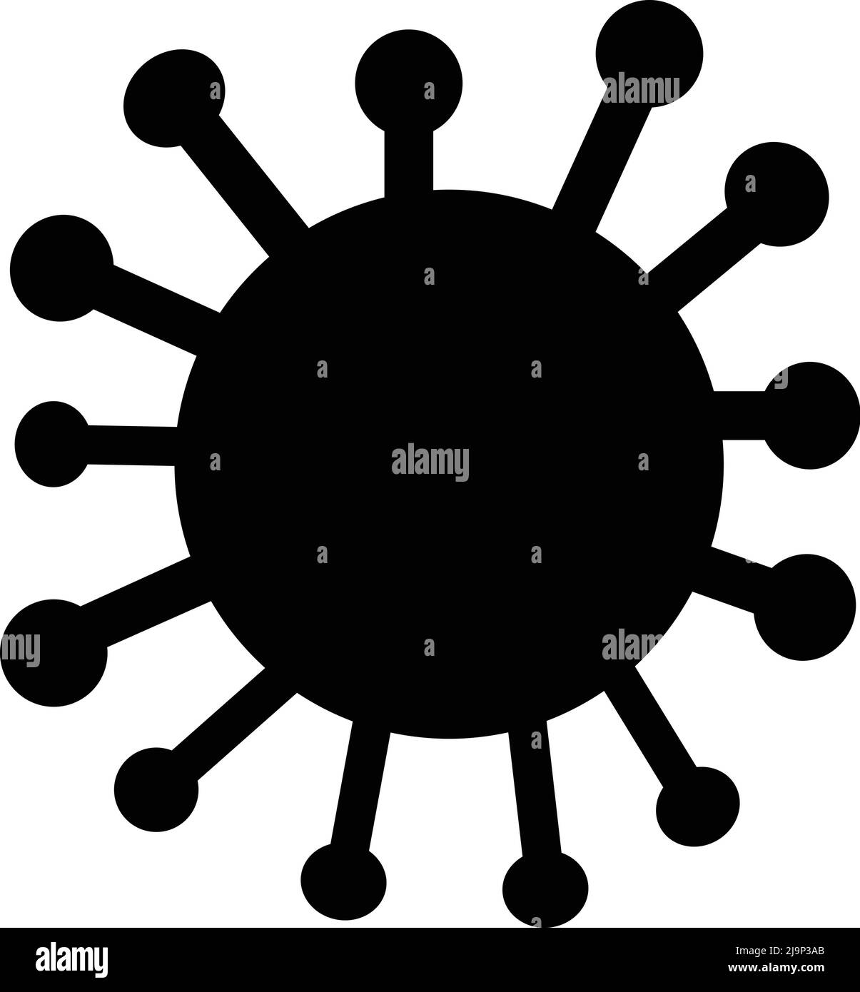 símbolo de icono de virus de corona sobre fondo blanco Ilustración del Vector