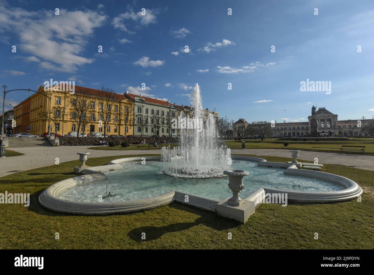 Zagreb: Plaza del Rey Tomislav (Kralja Tomislava Trg). Croacia Foto de stock