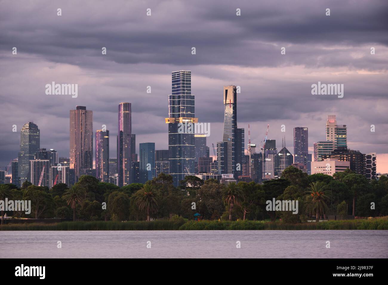 Un horizonte de Melbourne Foto de stock