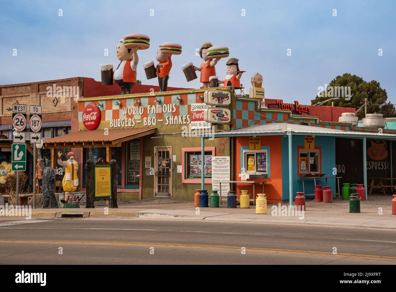 Sparky es un restaurante popular en Hatch, NM, conocido por usar chiles