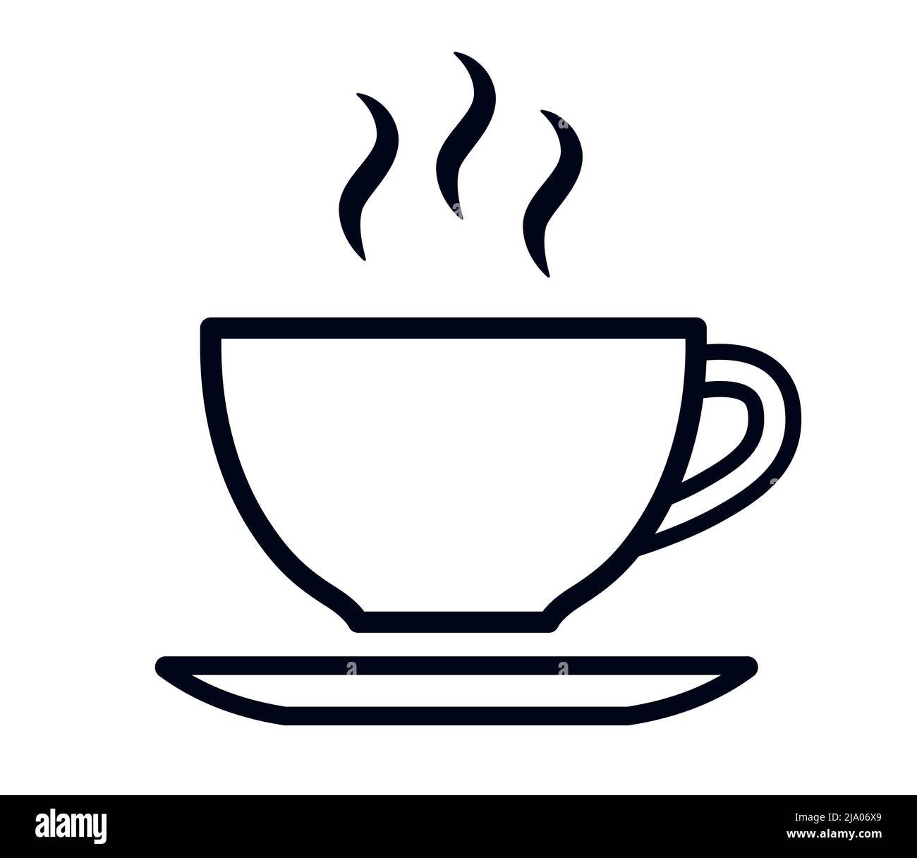 Icono de ilustración vectorial de taza de té o sopa Ilustración del Vector
