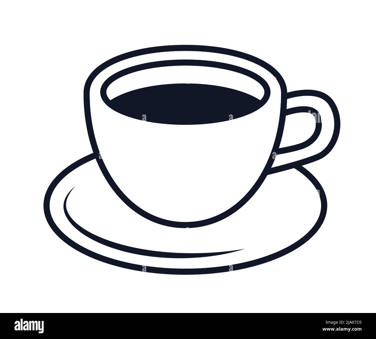 Taza de té café u otro icono de ilustración vectorial de bebida caliente Ilustración del Vector