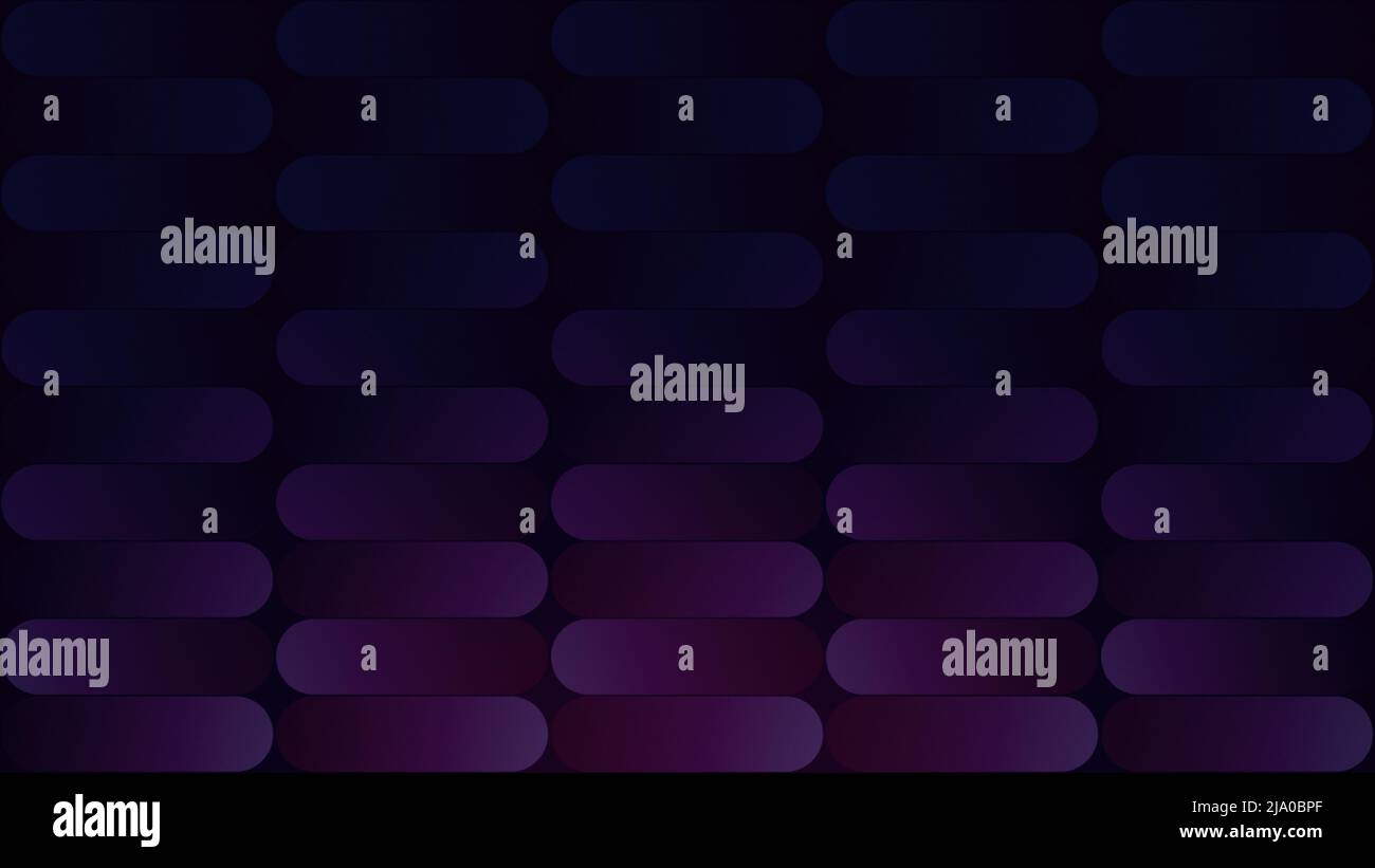 Patrón de formas geométricas horizontales púrpura oscuro y azul con degradado de color. Moderno y moderno fondo abstracto en resolución 4K. Espacio de copia. Foto de stock