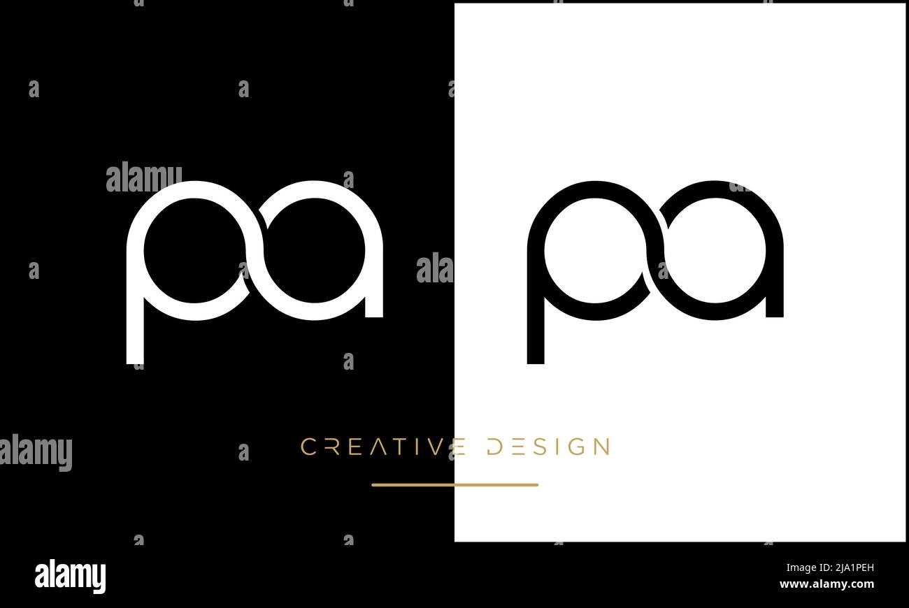 Pa, AP, P o Un alfabeto letras logotipo abstracto Monograma Ilustración del Vector