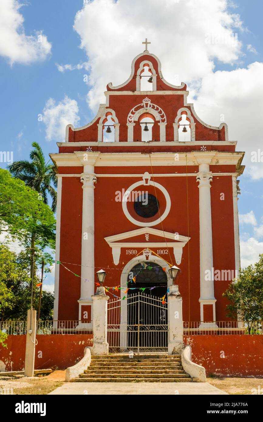 Antigua iglesia, Yucatán, México Foto de stock
