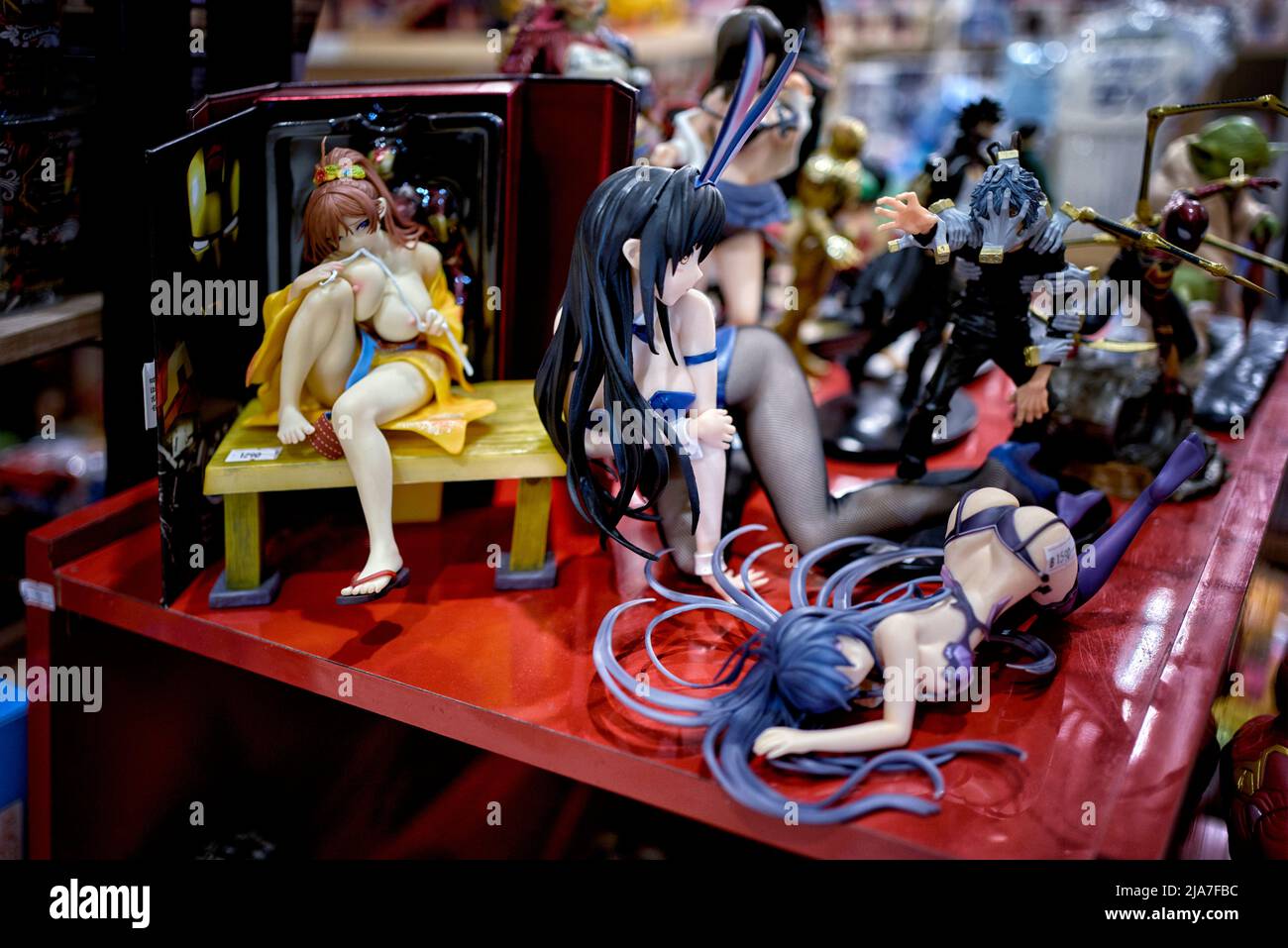 Muñecas de anime japonesas. Estatua sexy. Chicas sexy figurina Foto de stock
