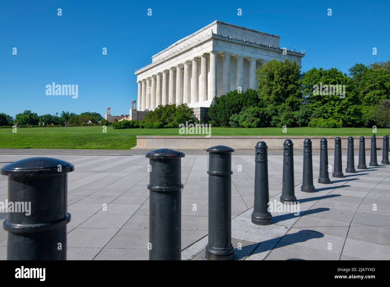 Estados Unidos Washington DC Lincoln Memorial en la capital del Capitolio de las Naciones Foto de stock