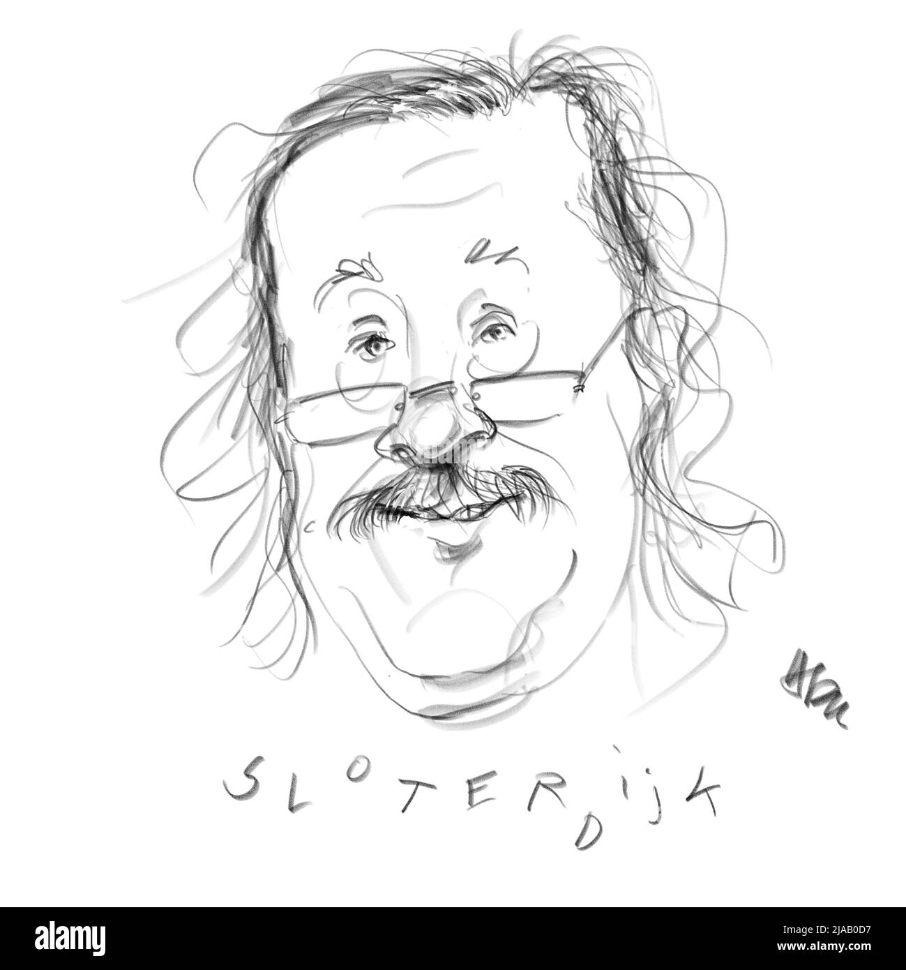 Retrato de Peter Sloterdijk Foto de stock