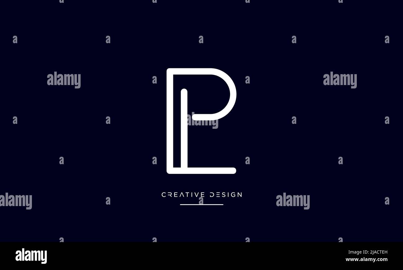 Letra PL o LP Abstract Icon Logo Ilustración del Vector
