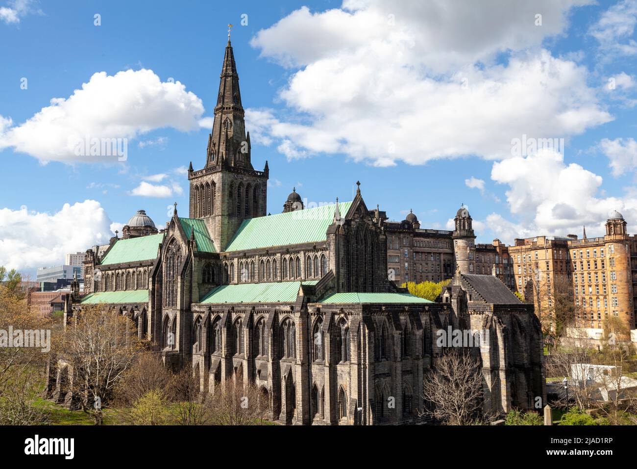 Catedral de Glasgow, Escocia, Reino Unido: Medieval, o medieval, edificio consagrado 1197 y en uso constante para la adoración cristiana durante más de 800 años Foto de stock