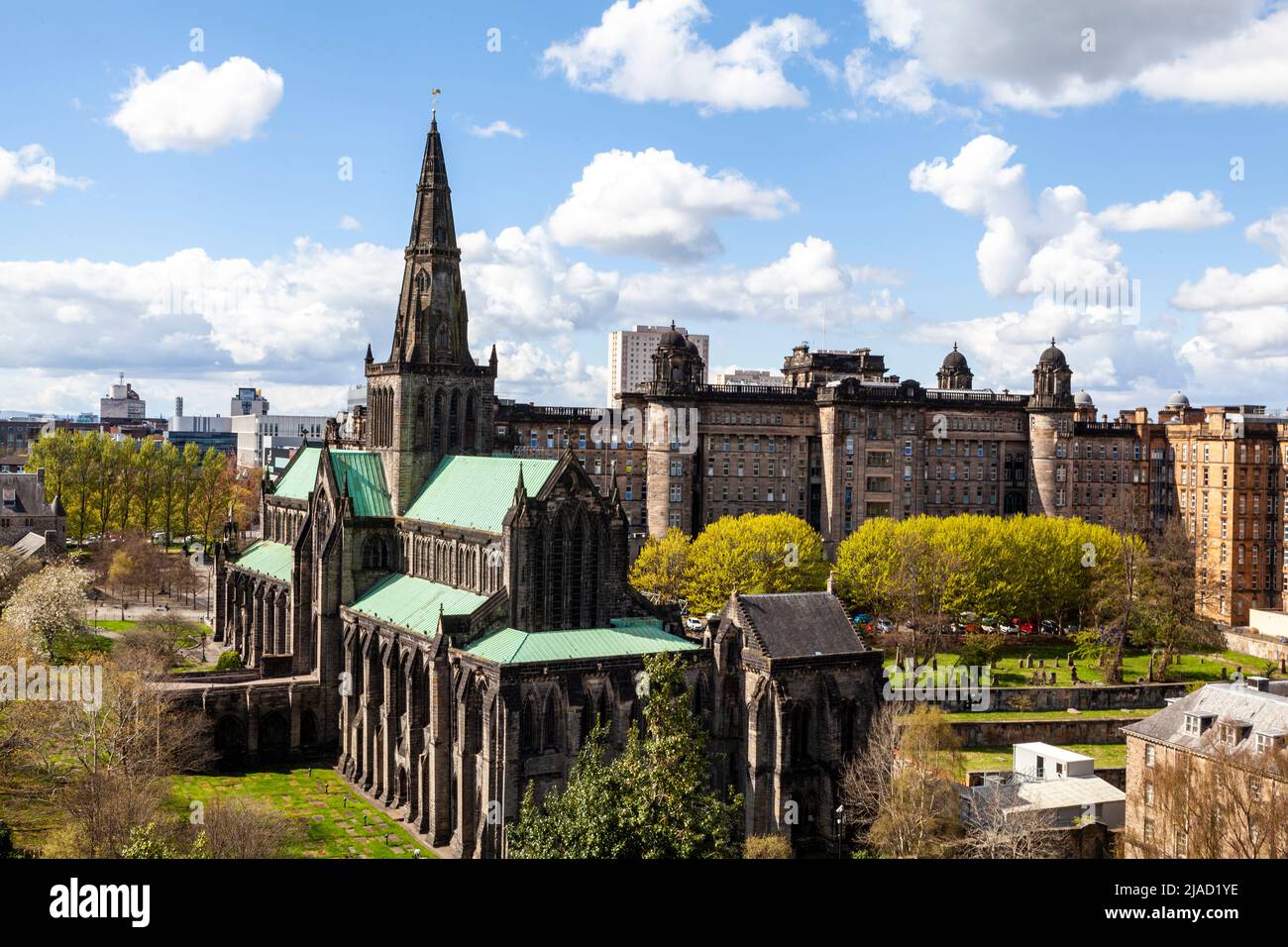 Catedral de Glasgow, Escocia, Reino Unido: Medieval, o medieval, edificio consagrado 1197 y en uso constante para la adoración cristiana durante más de 800 años Foto de stock