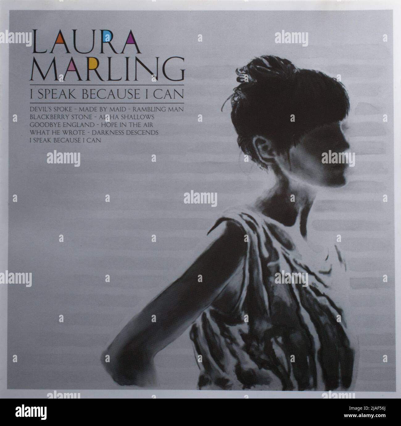 La portada del álbum del cd, hablo porque puedo por Laura Marling Foto de stock