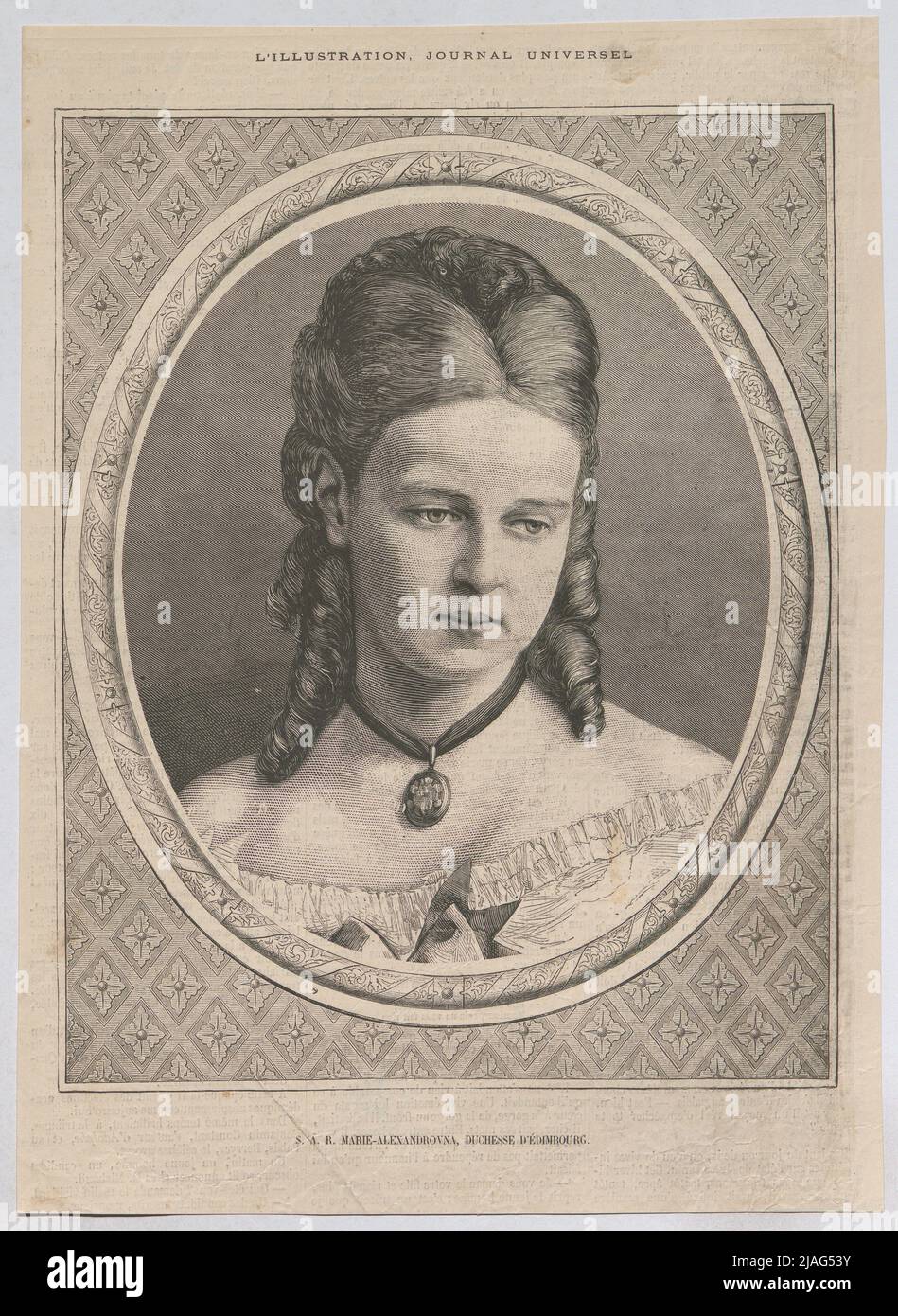 S. A. R. Marie-Alexndrovna, Duchesse d'edimbourg. '. Gran Duquesa Marie Alexandrowna de Rusia, Duquesa de Edimburgo. Desconocido Foto de stock