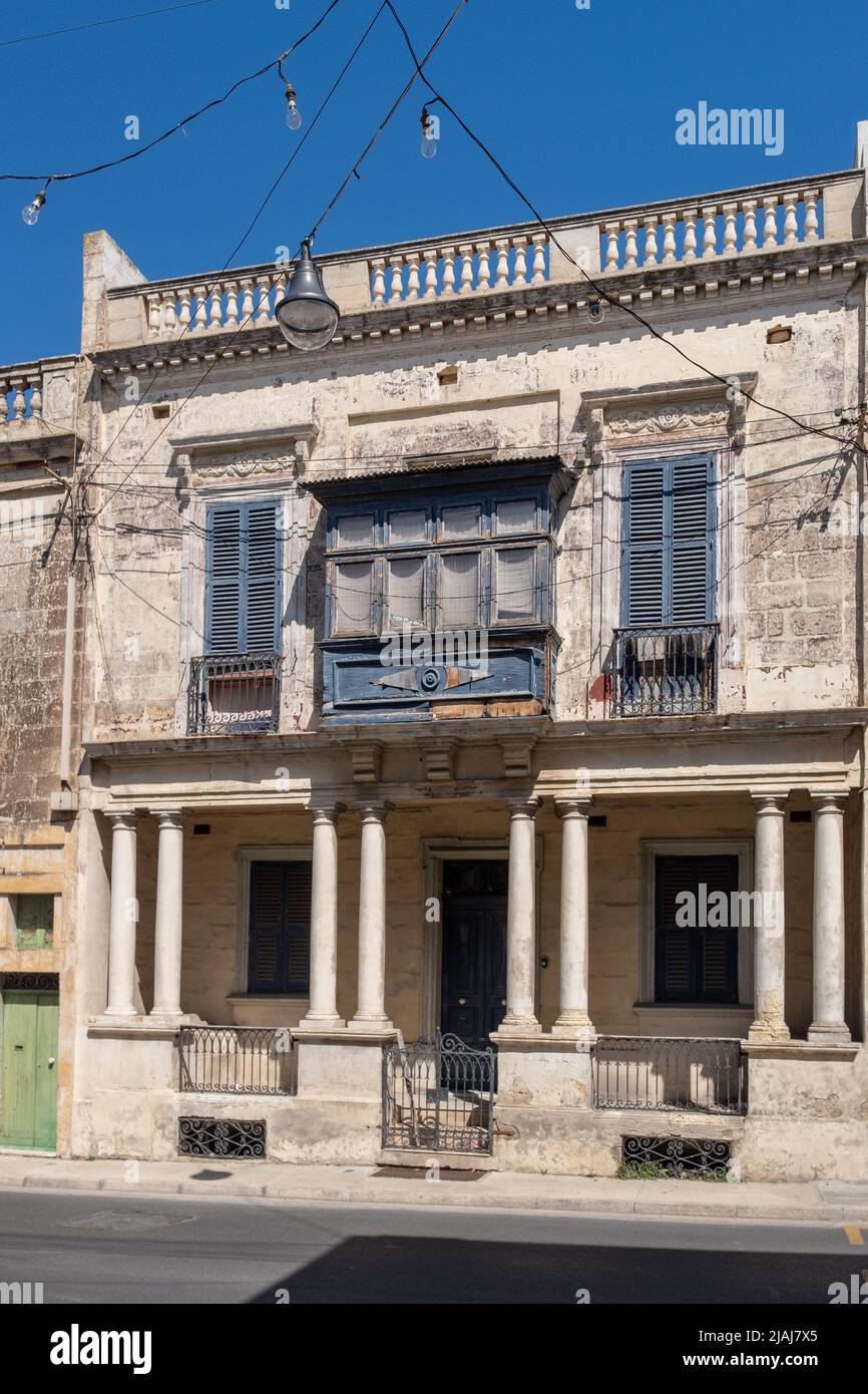 Fachada de casas, Rabat, Malta Foto de stock
