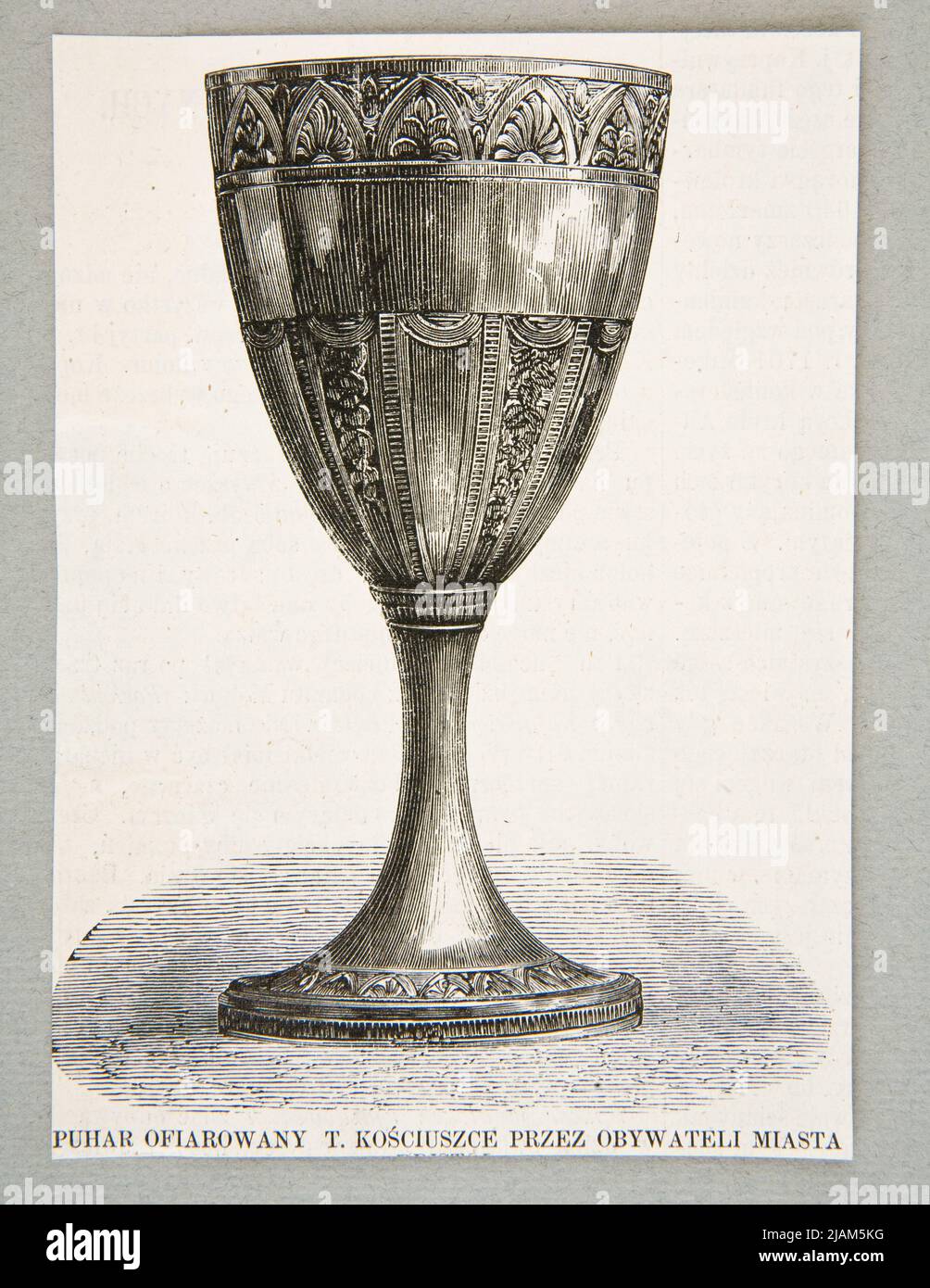 Copa ofrecida a Tadeusz Kościuszko por ciudadanos de la ciudad de Bristol. Cleastle del Semanal Ilustrado 1860 (2) 597 desconocido Foto de stock