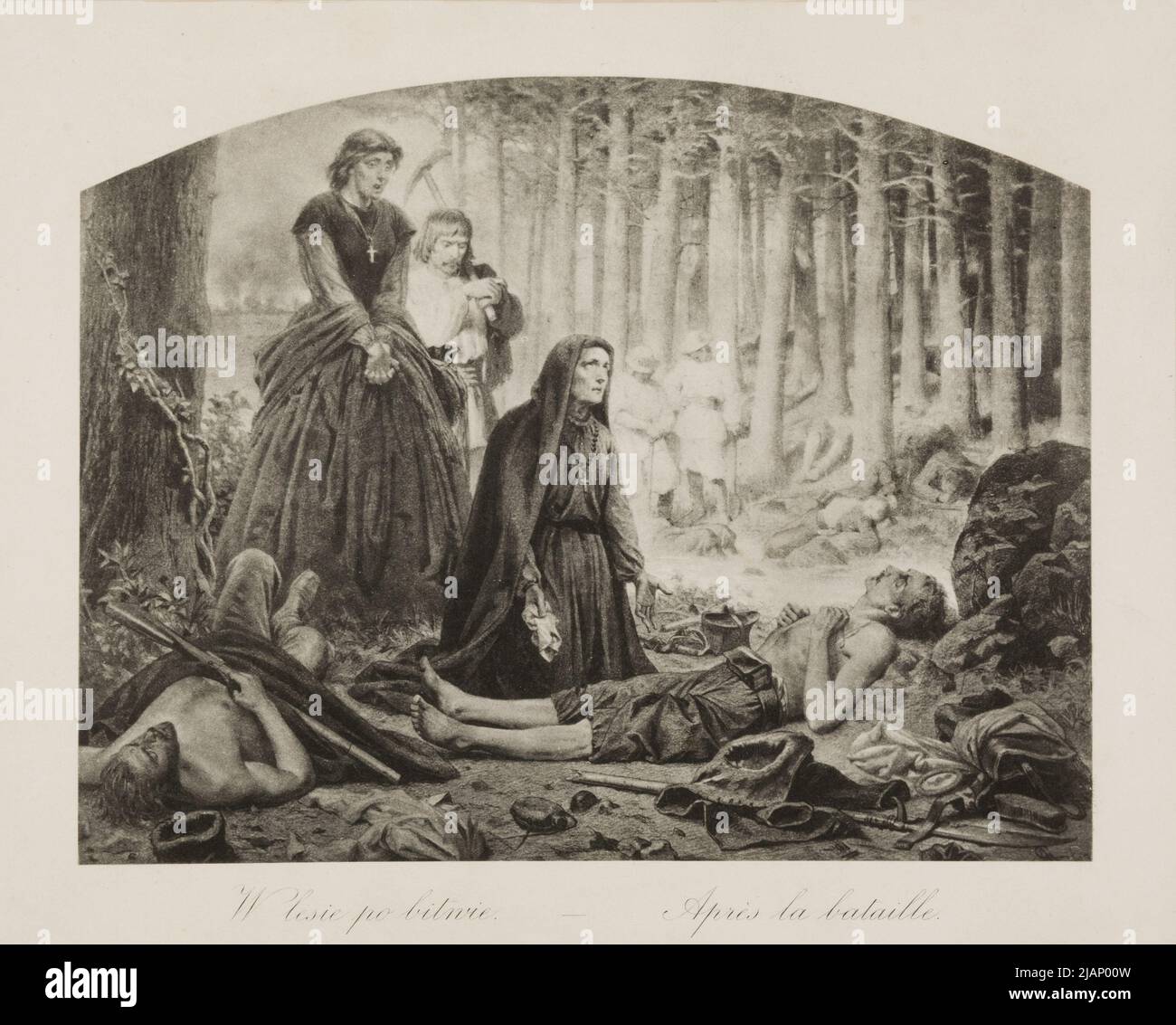 En el campo de batalla de la serie Polonia de Artur Grottger Studio 906, Grottger, Artur (1837 1867) Foto de stock
