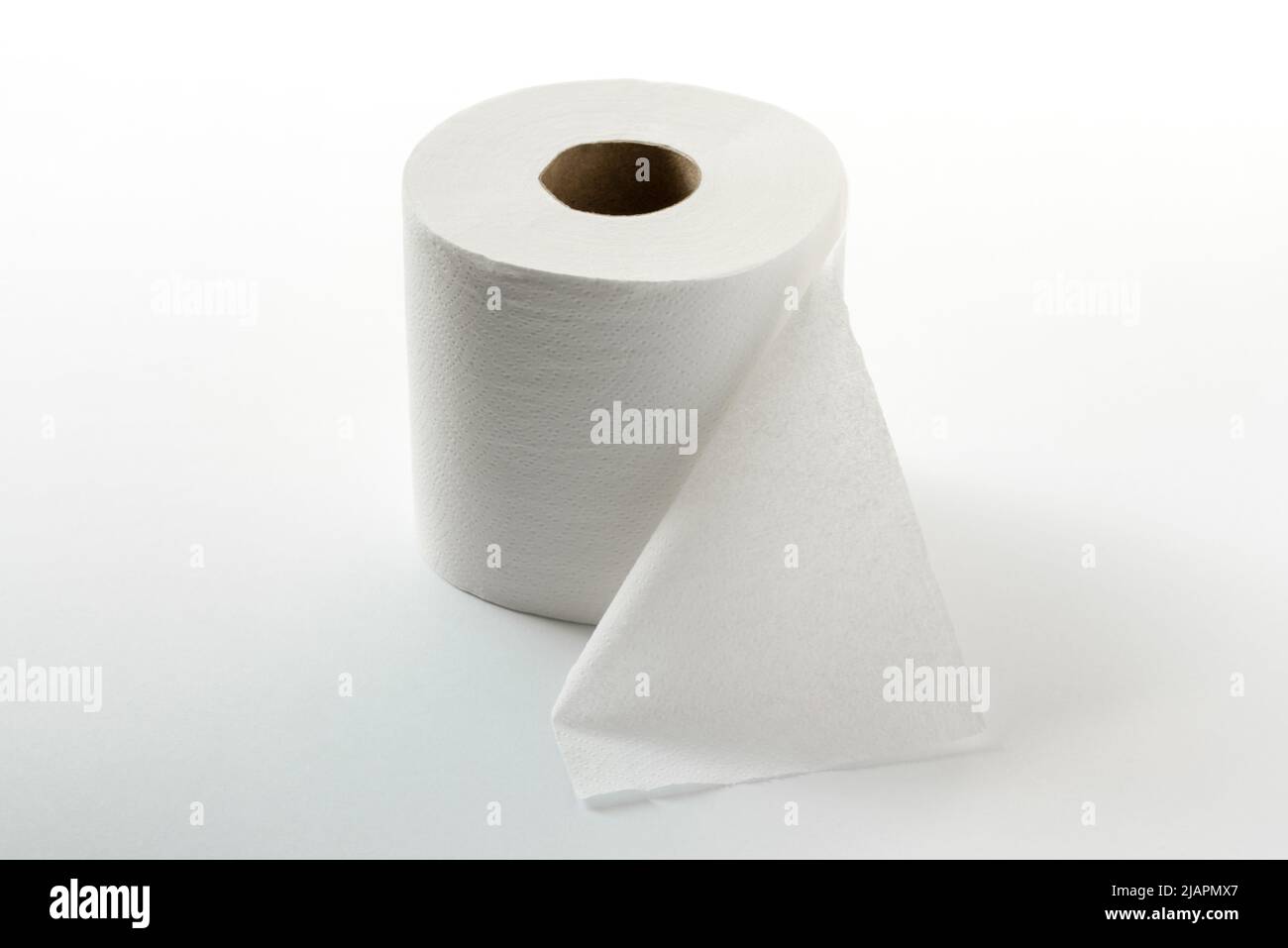 Un rollo de papel higiénico Foto de stock